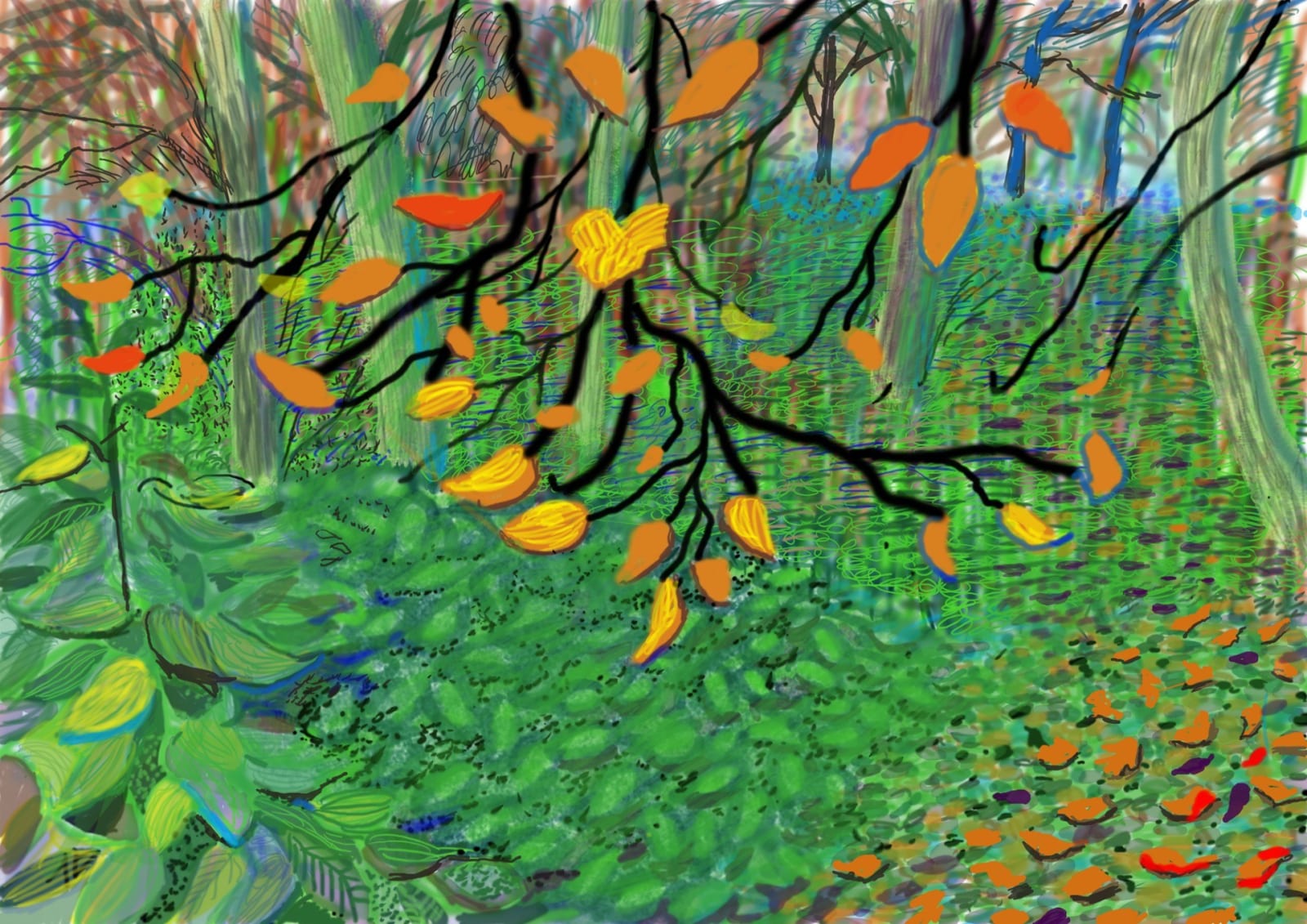 David Hockney, Autumn Leaves, 2011