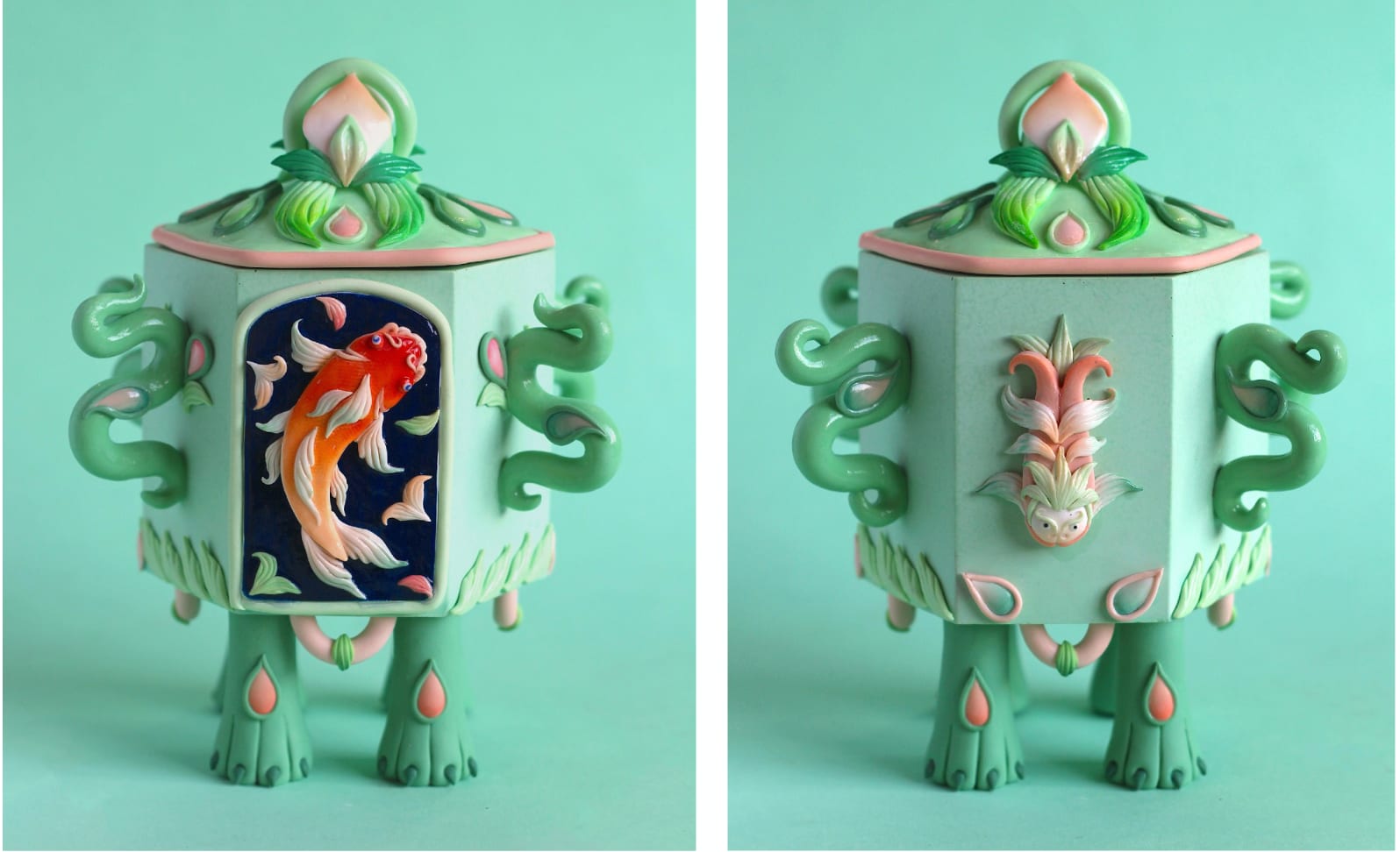 Hannah Lim, Magic Koi Snuff Bottle , 2024