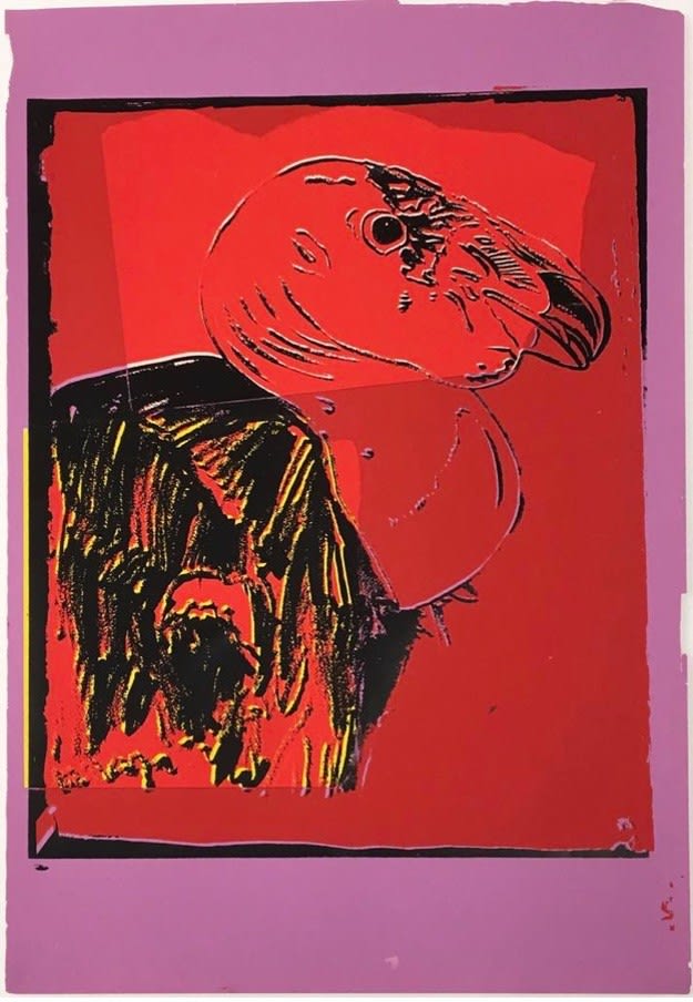 Andy Warhol, California Condor from Vanishing Animals, 1986