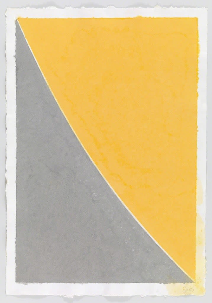 Ellsworth Kelly, Colored Paper Image VII (Yellow Curve with Gray), 1976