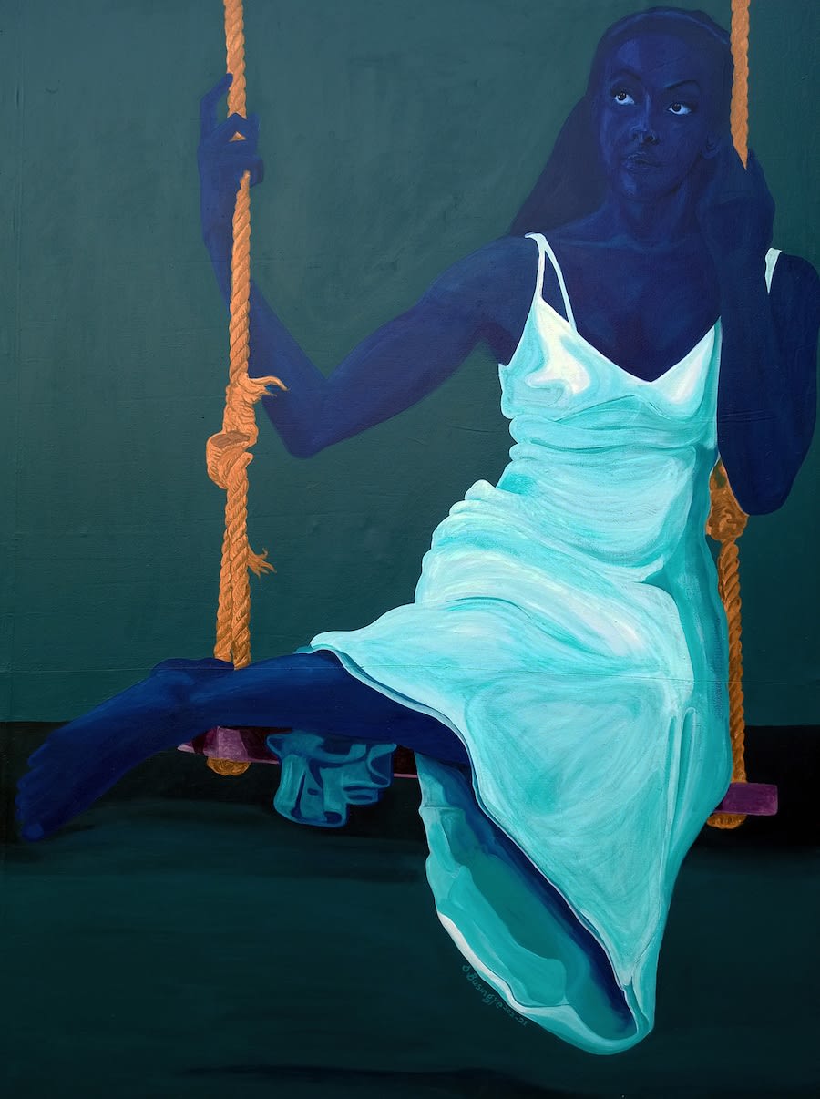 Doddridge Busingye, Girl on a Swing, 2021