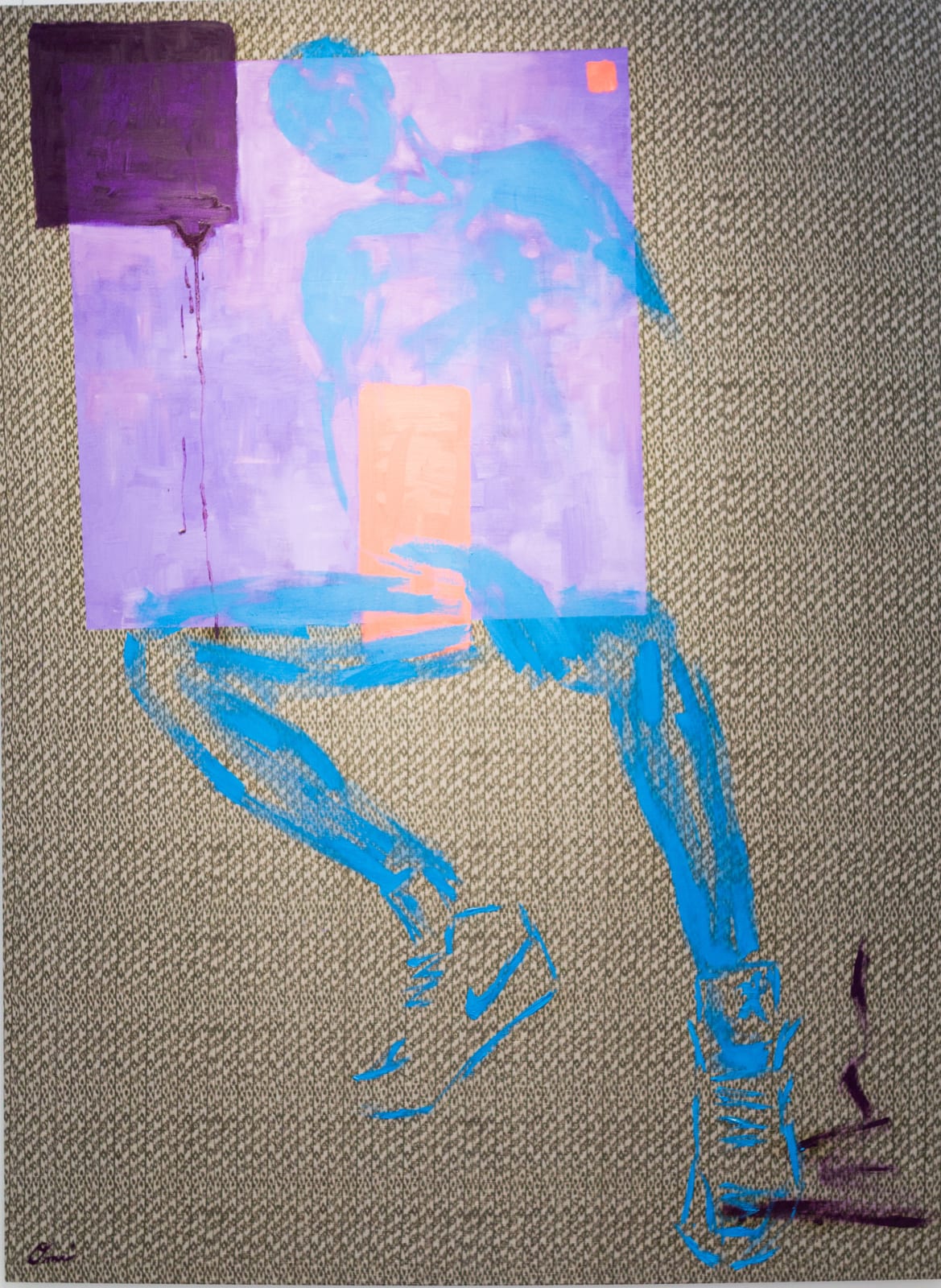 Omari Booker, Blue Figure, 2021