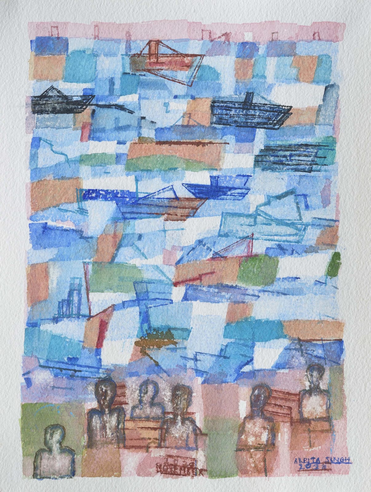 Arpita Singh, Boats - II, 2020