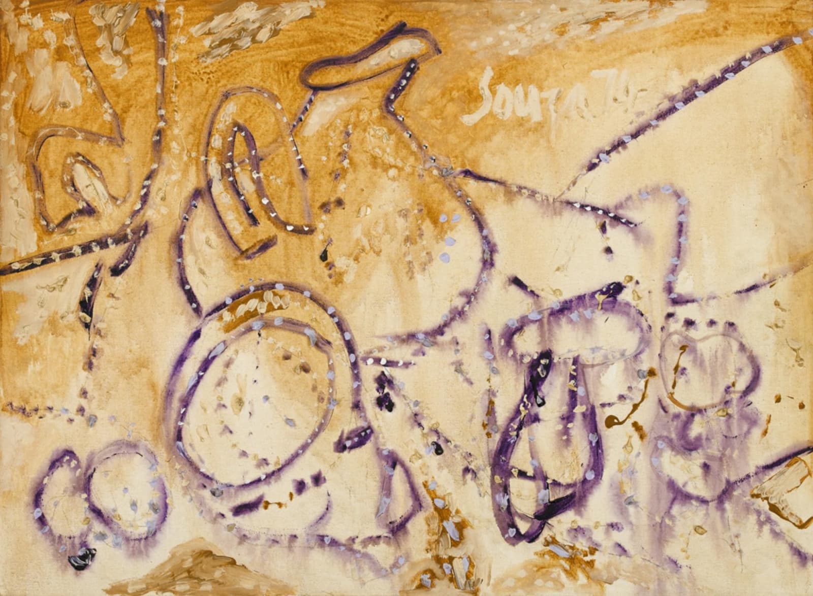 F.N. Souza, Still Life, 1974