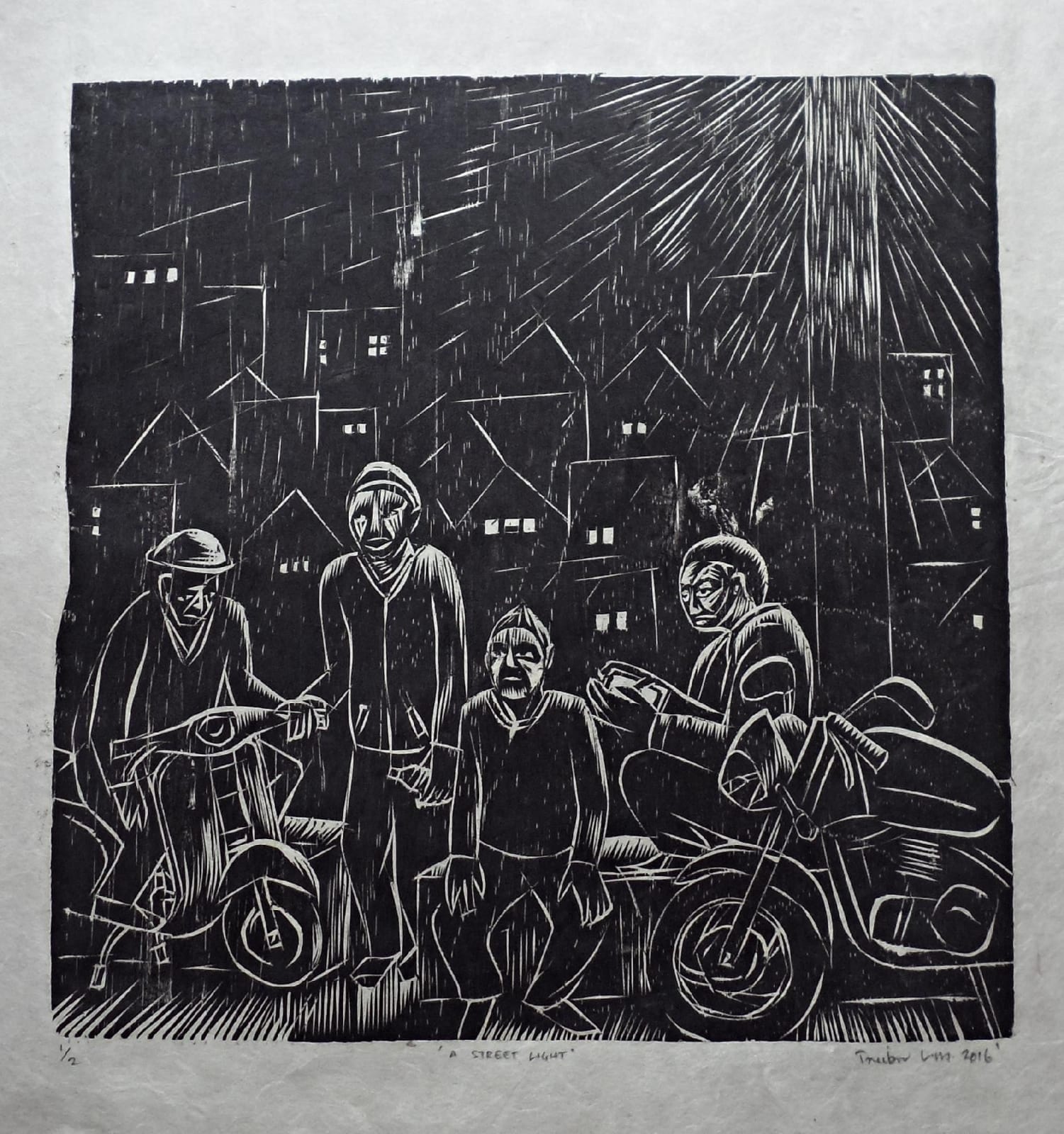 Treibor Mawlong, A Street Light 1/2, 2017