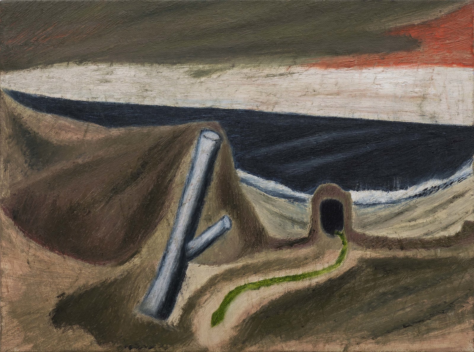 Atul Dodiya, Indigo Sea, 2019