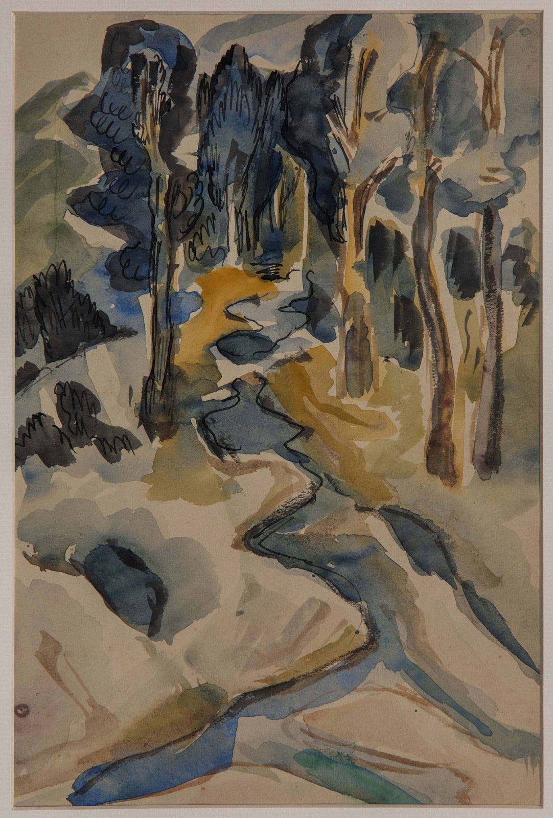 Benode Behari Mukherjee, Mussorie Landscape, 1953