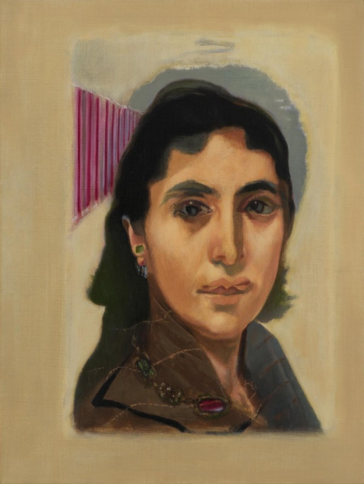 Atul Dodiya, Untitled -VI (Egyptian Girlfriend), 2016