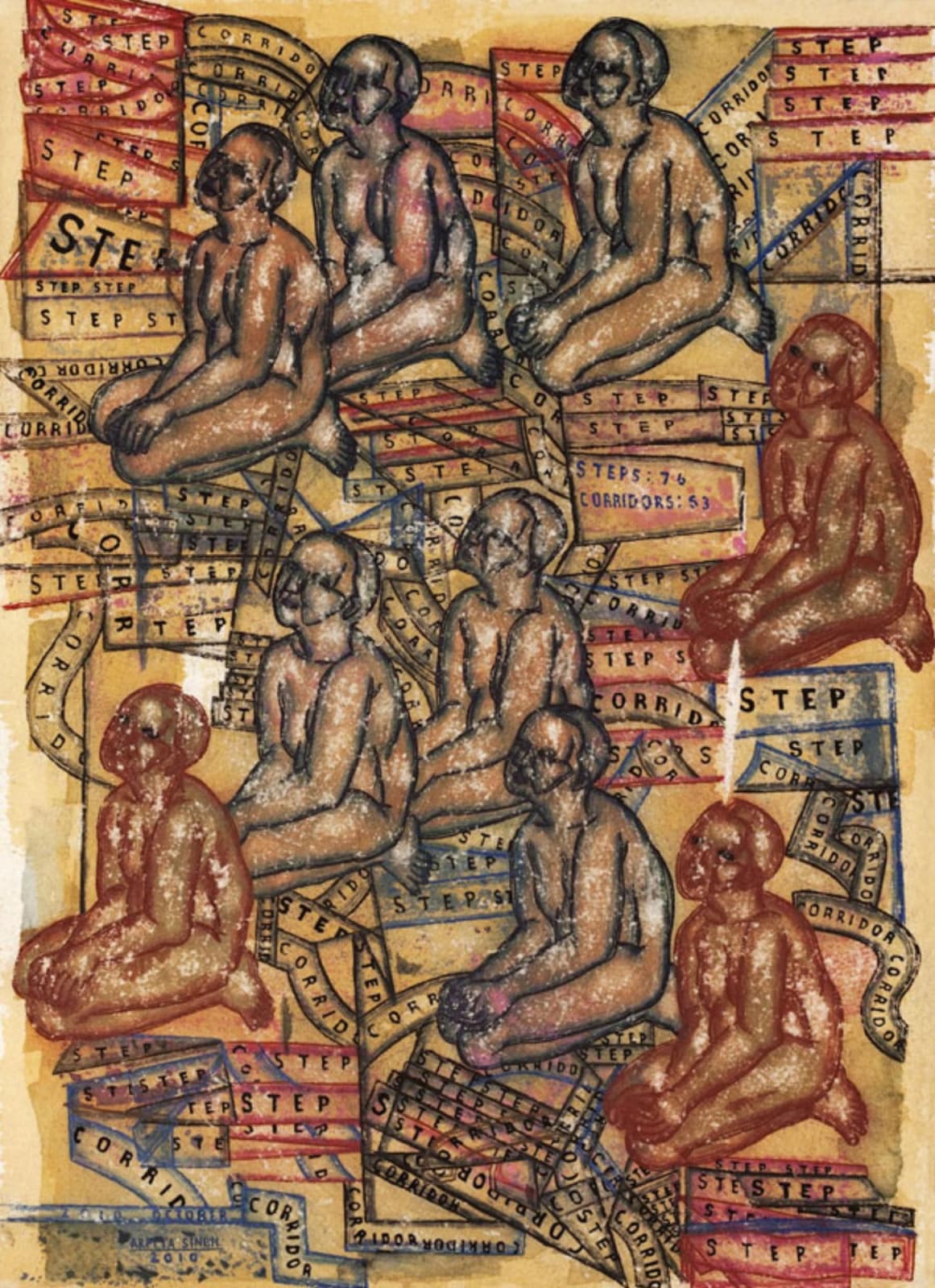 Arpita Singh, Steps and corridors, 2010