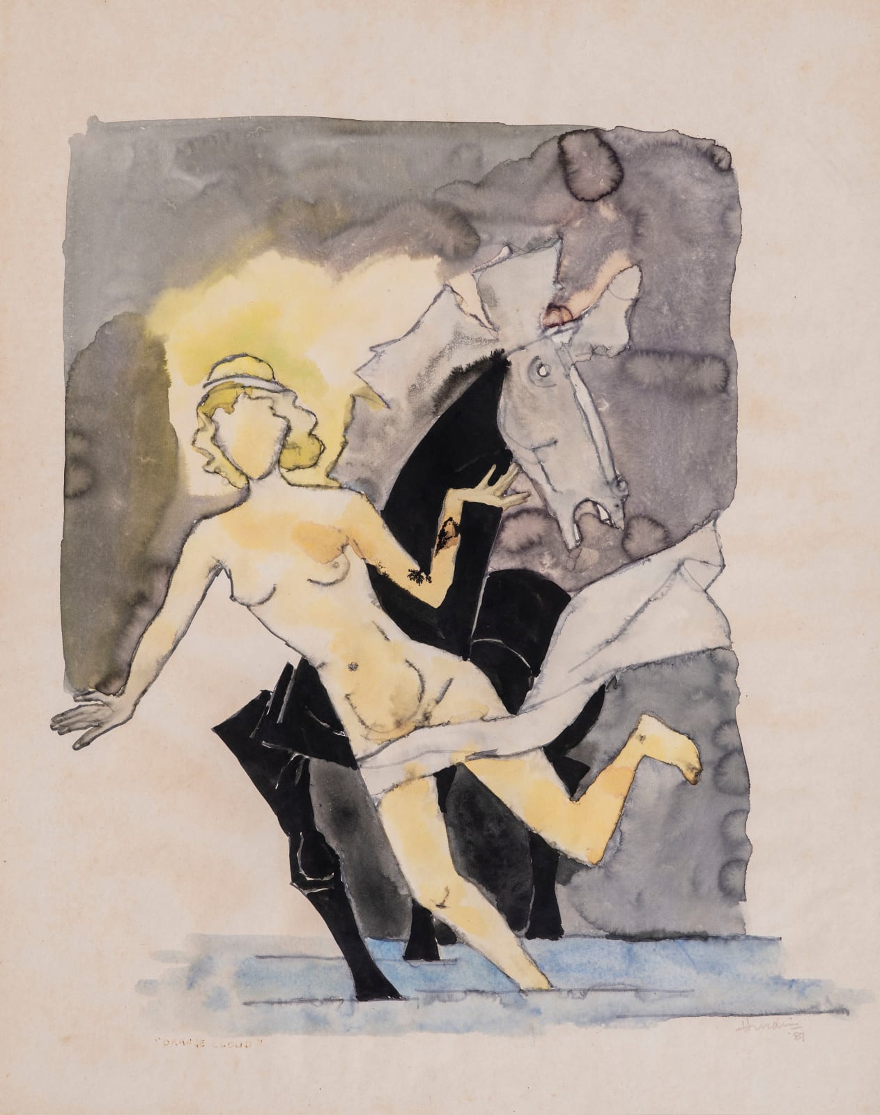 M.F. Husain, Untitled, 1981