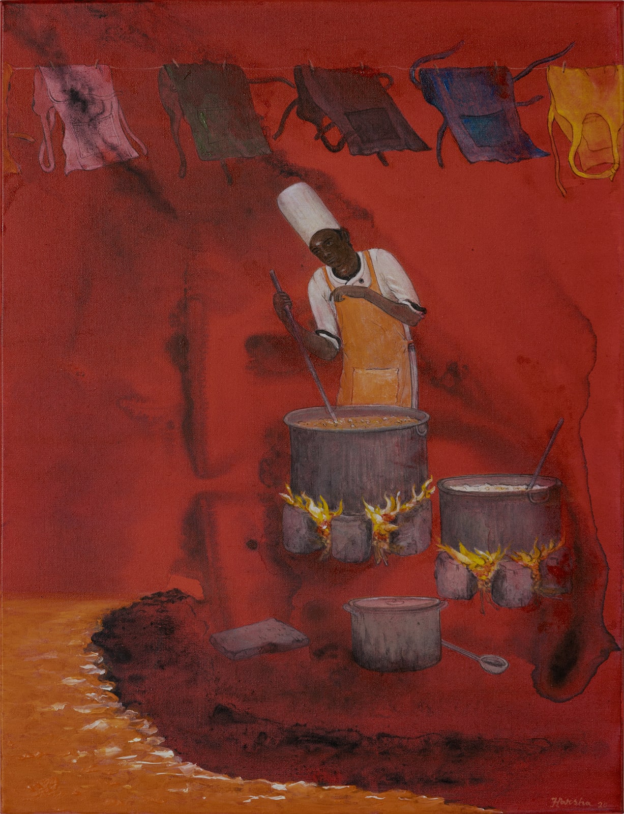 N.S. Harsha, Mass feeding and Apron Hues , 2020