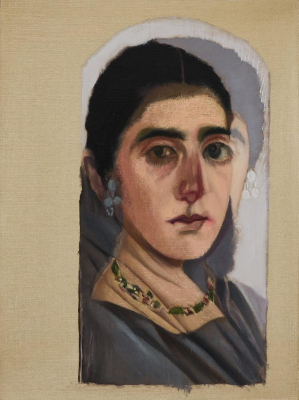 Atul Dodiya, Untitled III (Egyptian Girlfriend), 2016