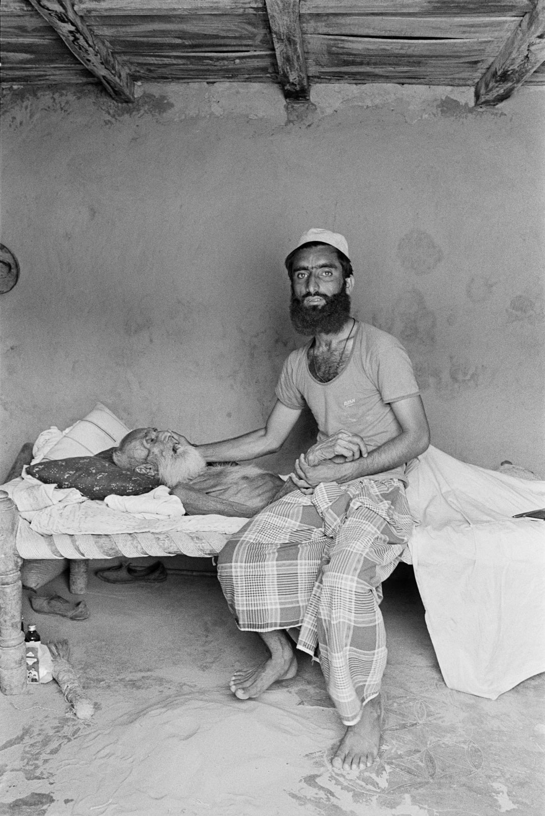 Gauri Gill, ‘Mir Hasan with his grandfather Haji Saraj ud Din, oldest member of the community, in his last days, Barmer’, from the series ‘Notes from the Desert' , 1999 - ongoing