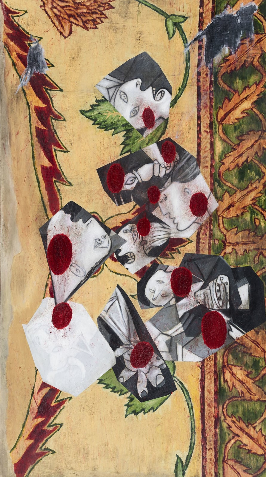 Atul Dodiya, Guernica Bouquet - II, 2019 - 2020