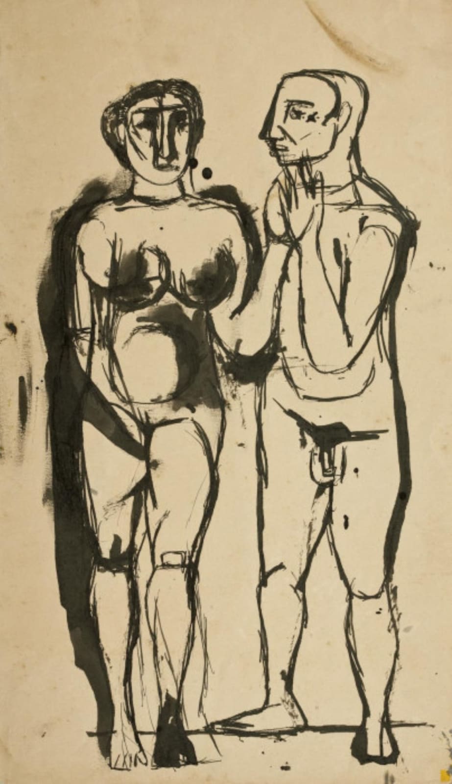 Tyeb Mehta, Two Figures