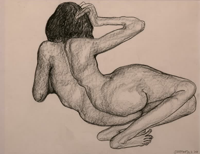 Jogen Chowdhury, Nude from Behind, 1984