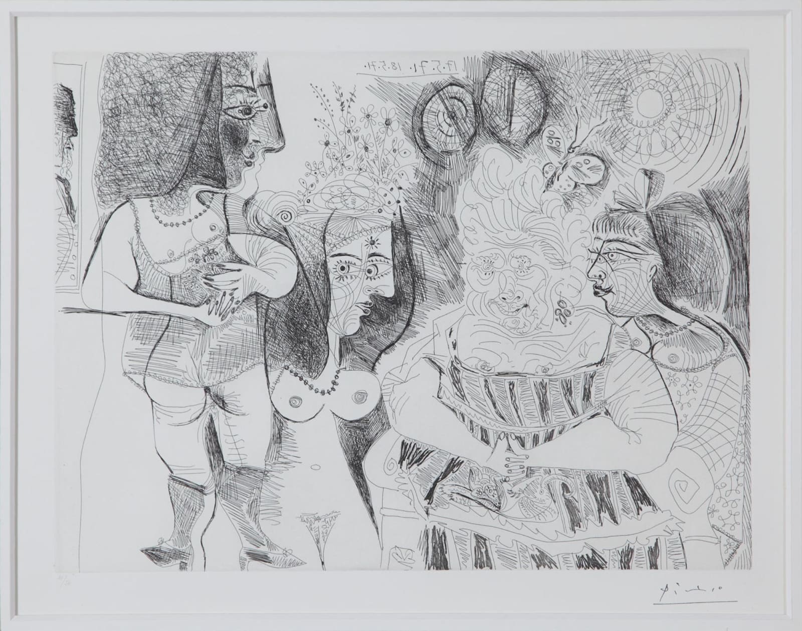 Pablo Picasso, Fete de la Patronne, Degas a’amuse,(Edition :21/50), 1971