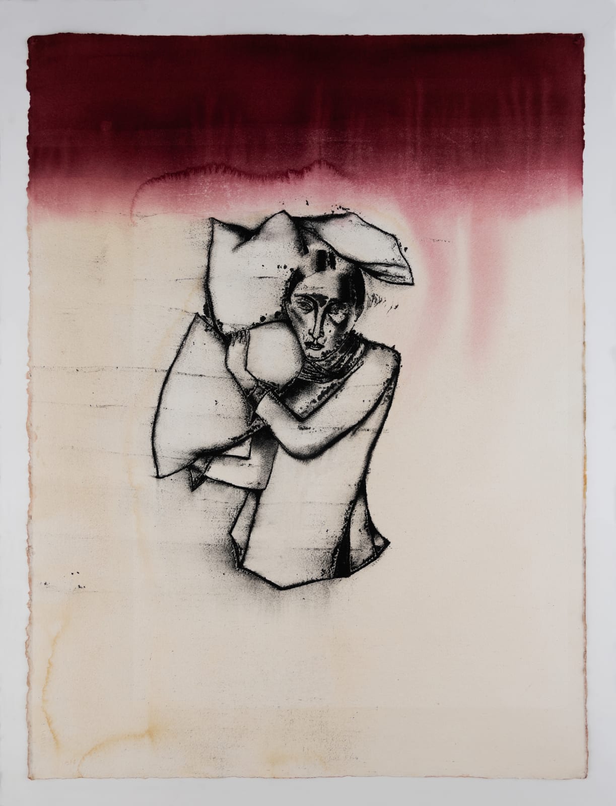 Anju Dodiya, Before the Crimson Dream, 2020