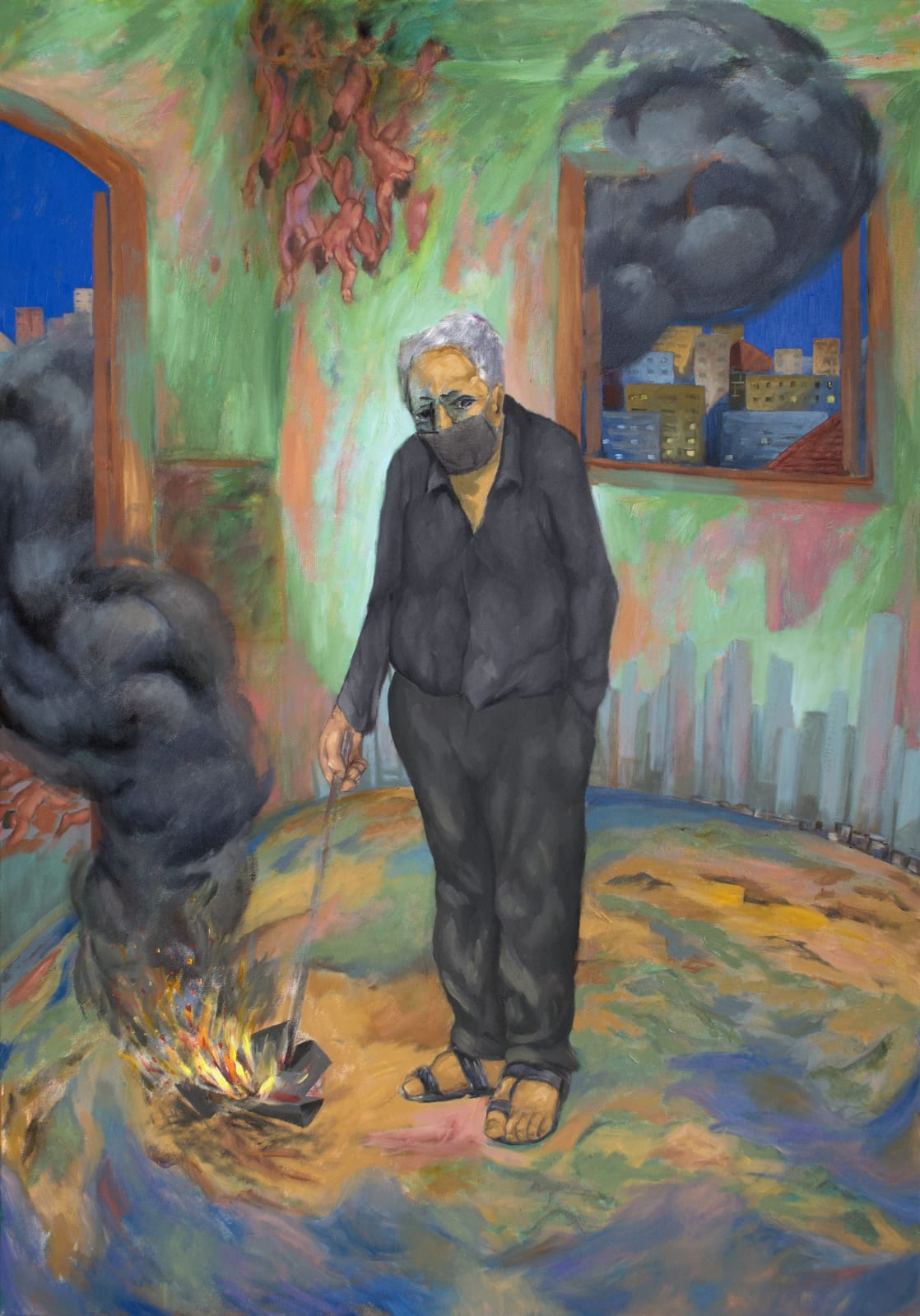 Sudhir Patwardhan, Smoke, 2021