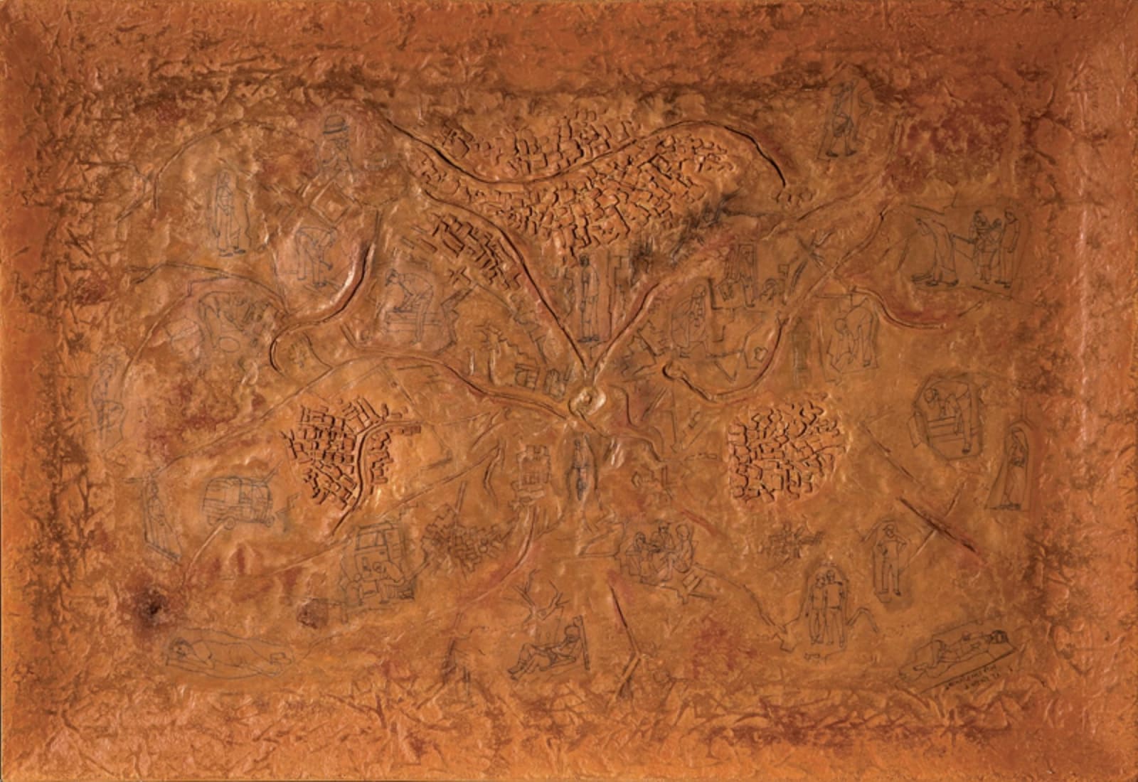 Gulammohammed Sheikh, Land - 2, 2011
