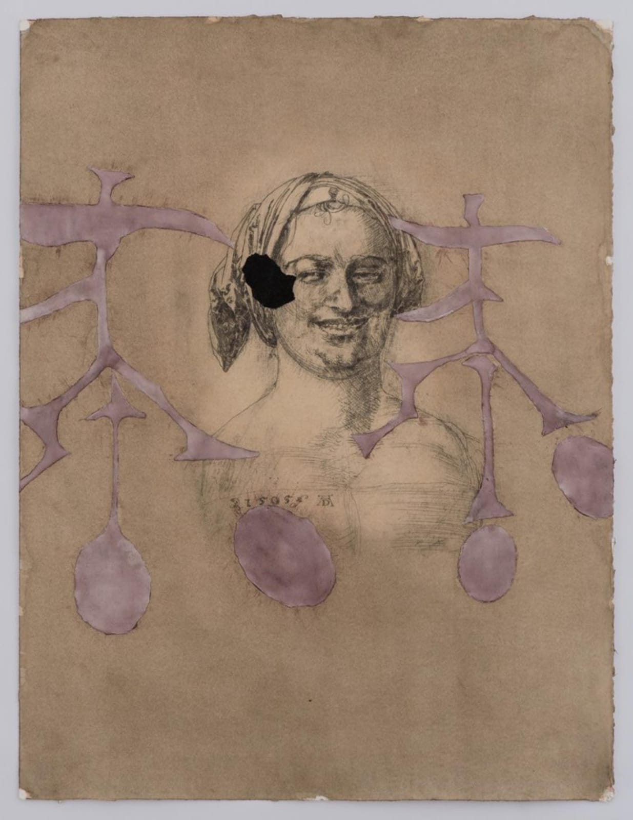 Atul Dodiya, Untitled - V (German Girlfriend), 2016