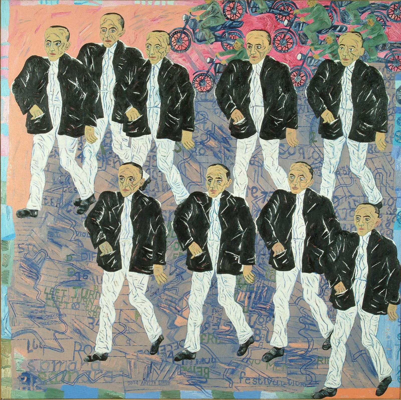 Arpita Singh, Evening Walk, 2004