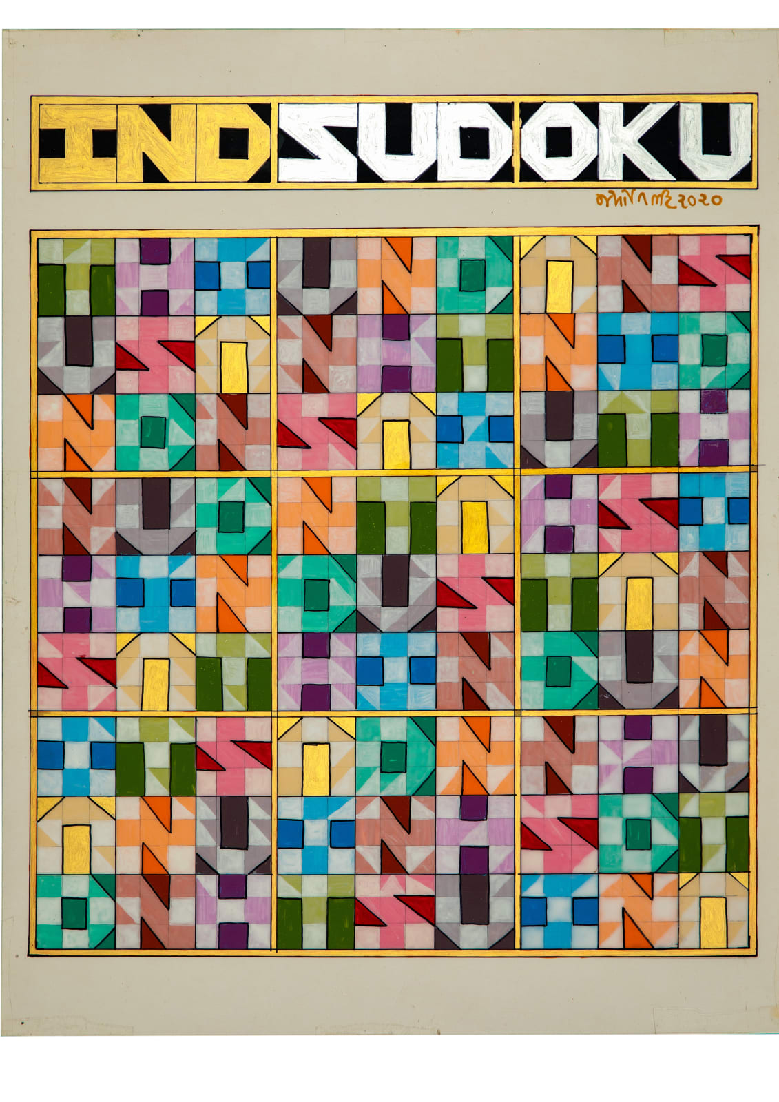 Jyoti Bhatt, Ind Sudoku (Hindustan), 2020