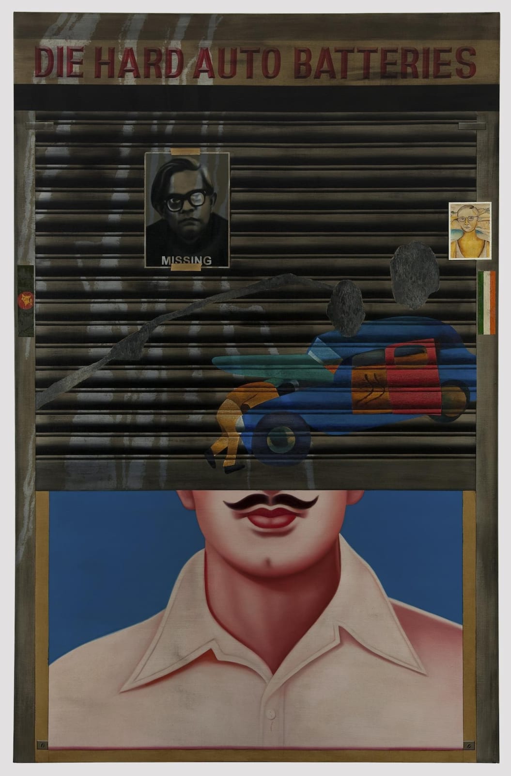 Atul Dodiya, "Die Hard Auto Batteries", 2008 - 2009