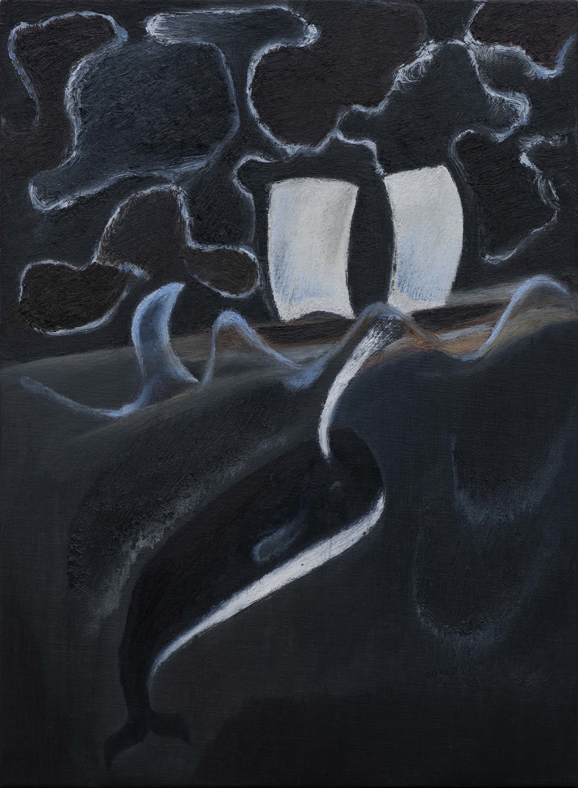 Atul Dodiya, A Whale and the Sail, 2019