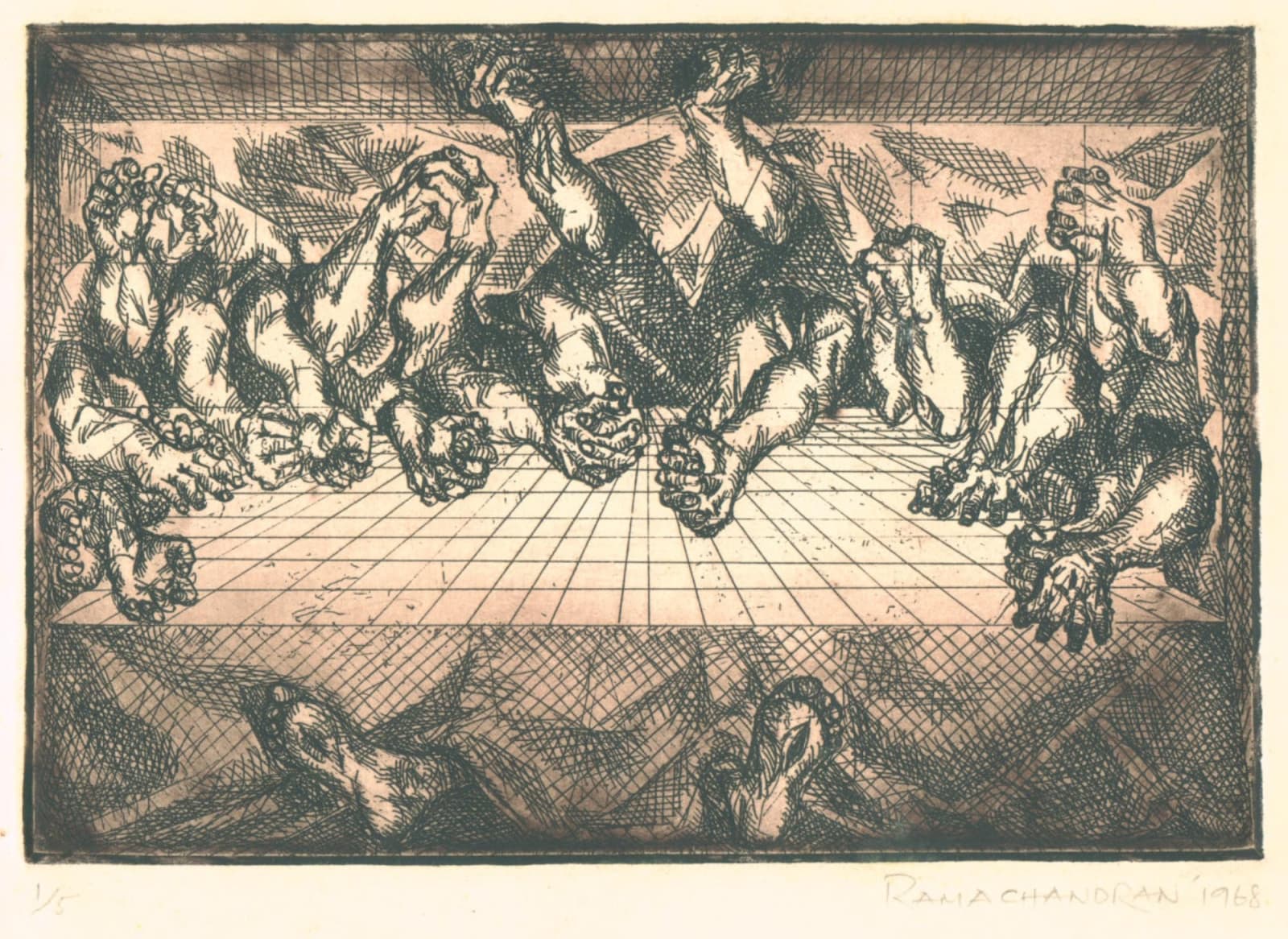 A. Ramachandran, Last Supper (Edition: 1/5), 1968
