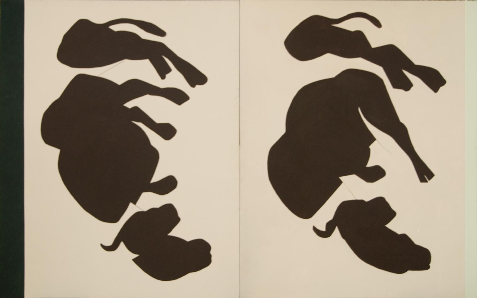 Tyeb Mehta, Bull (Diptych), 2007
