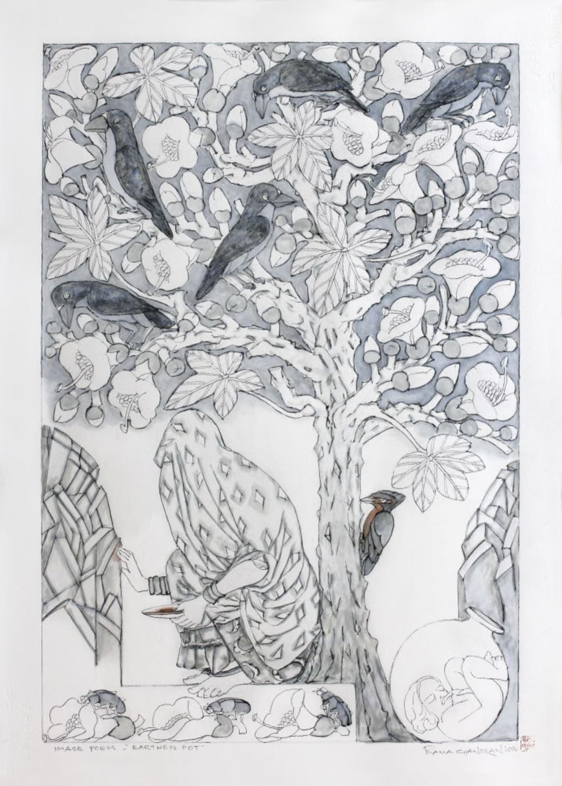 A. Ramachandran, Image Poem “ Earthen Pot”, 2016