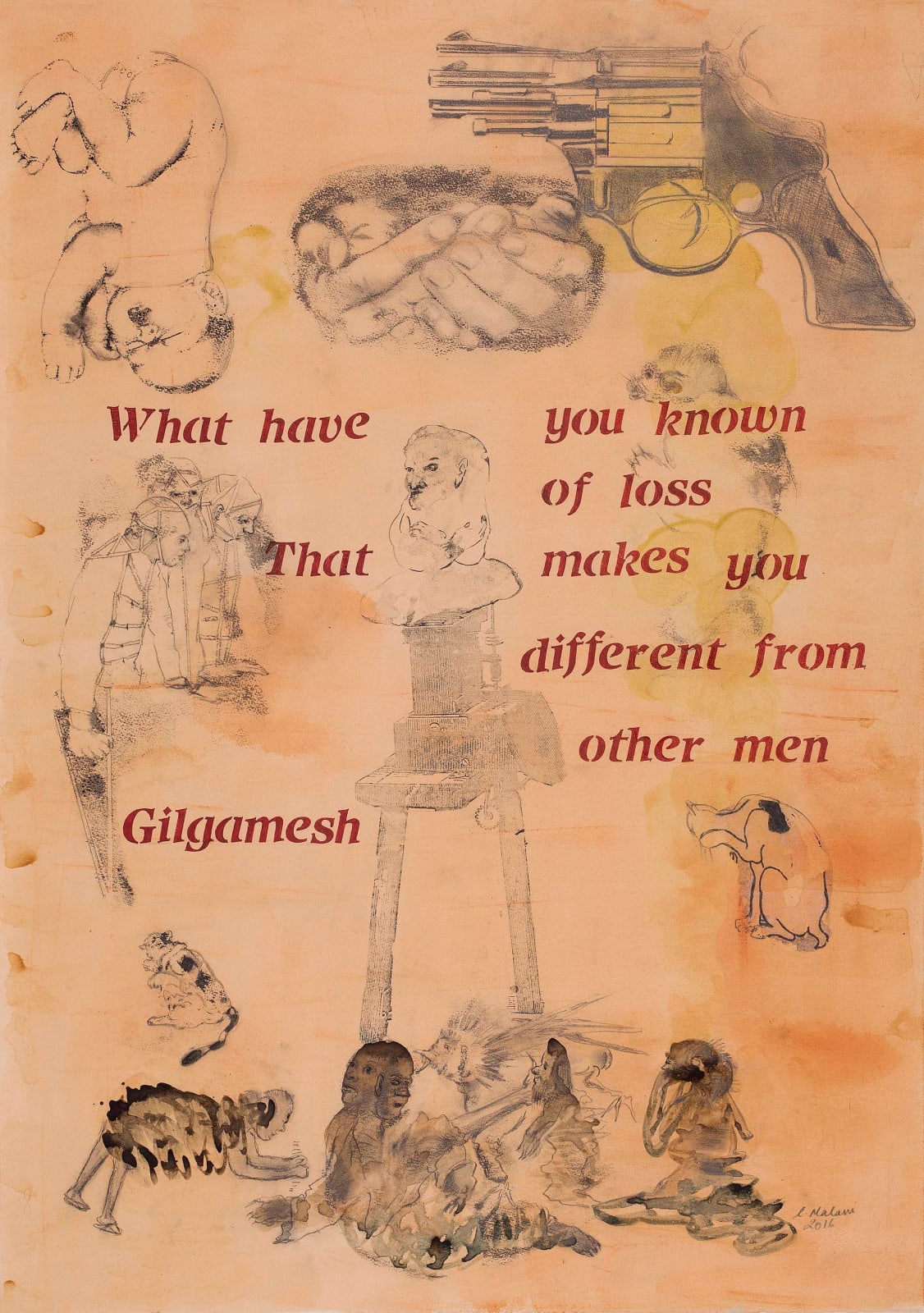 Nalini Malani, Gilgamesh, 2016