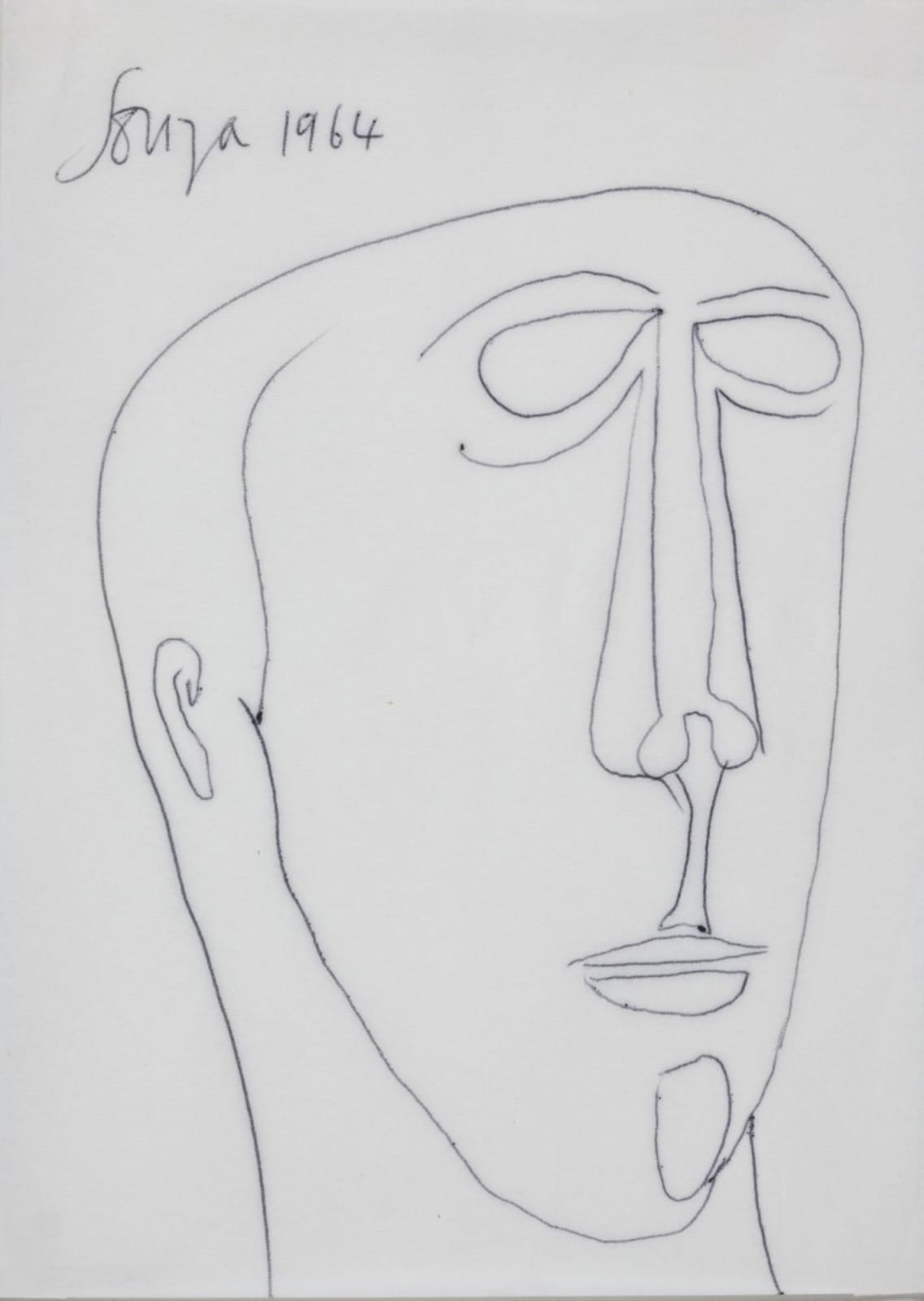 F.N. Souza, Untitled (Head of Man), 1964
