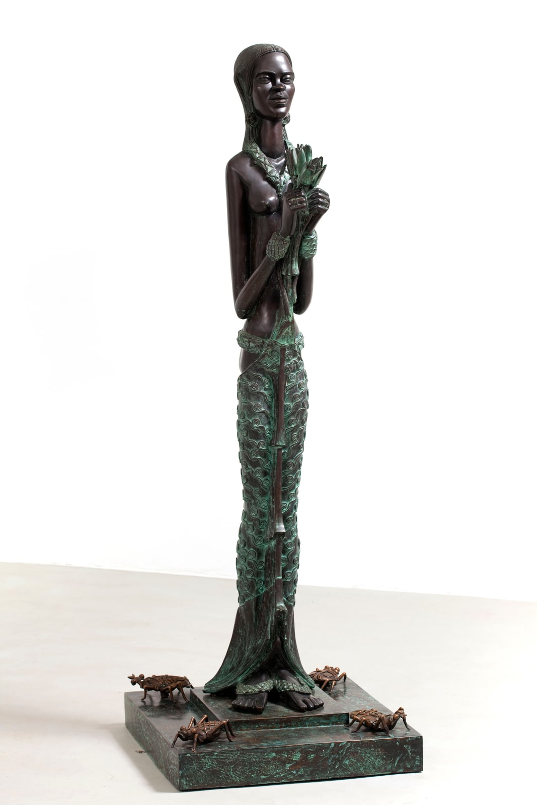 A. Ramachandran, Girl with Water Lilies , 2002