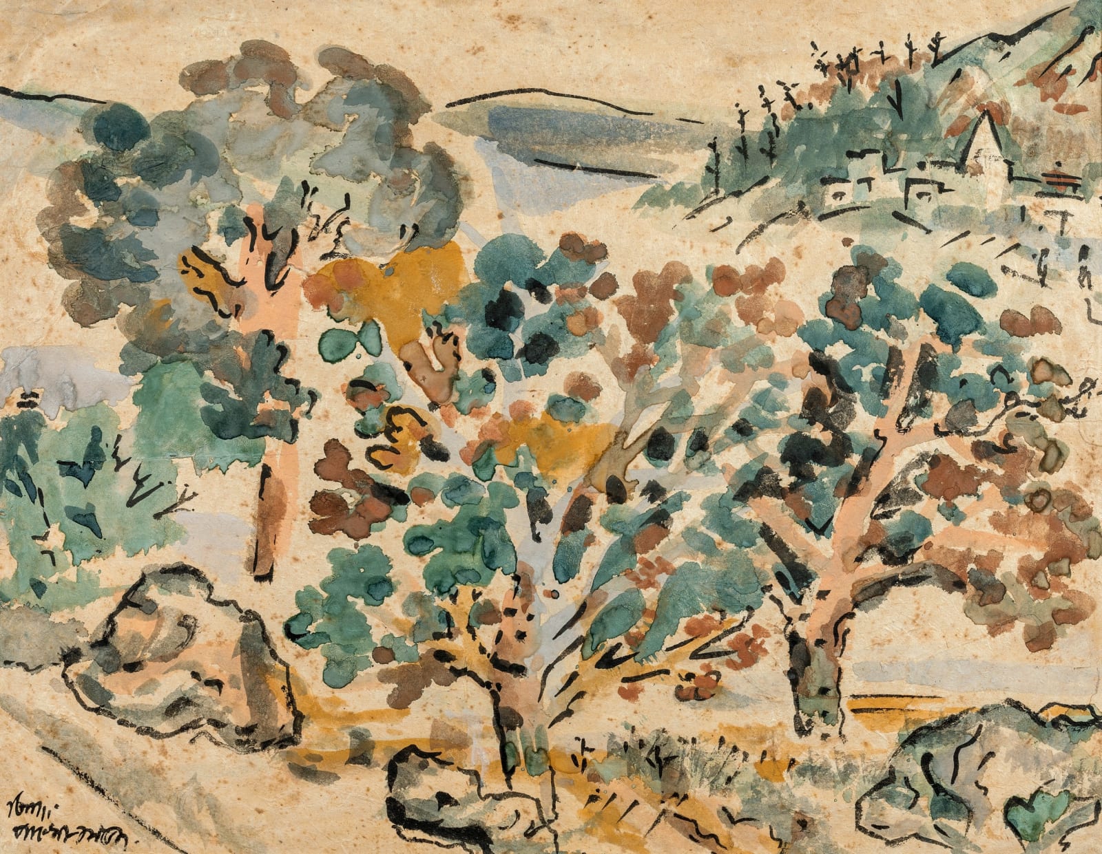 Benode Behari Mukherjee, Mall Road, 1953