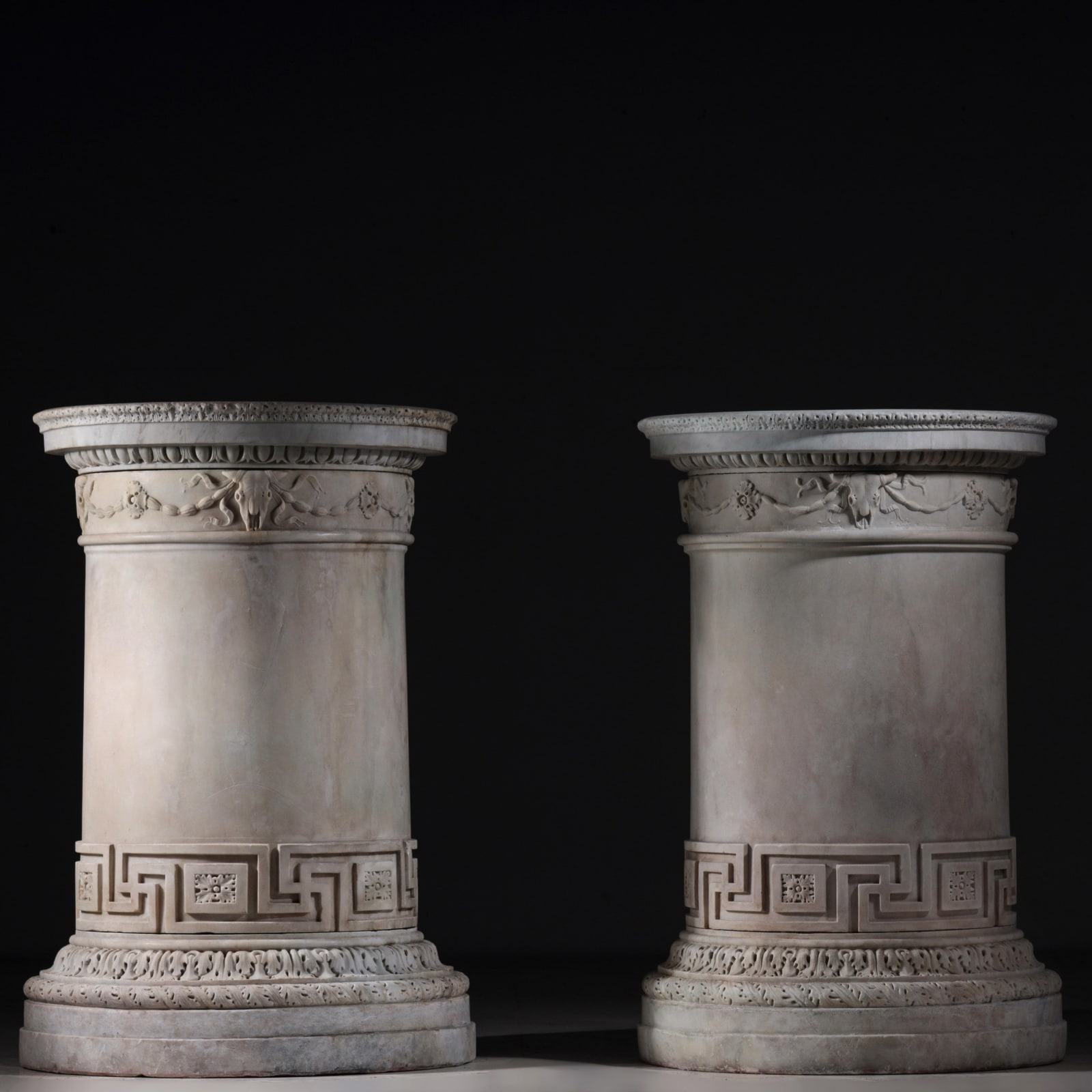 A Pair of Neoclassical Marble Pedestals (SOLD)