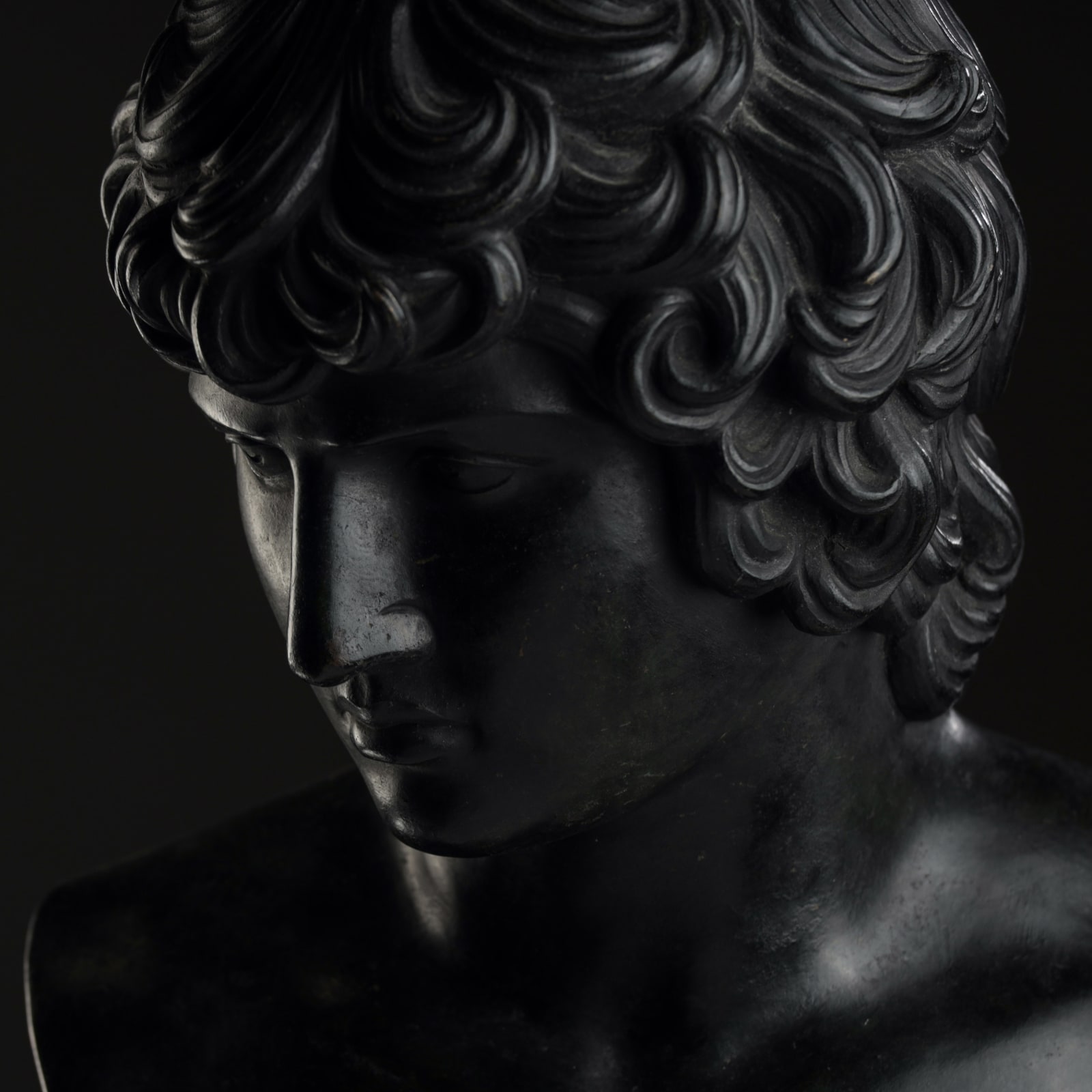 Bronze Bust of Antinous , XIX Century (SOLD)