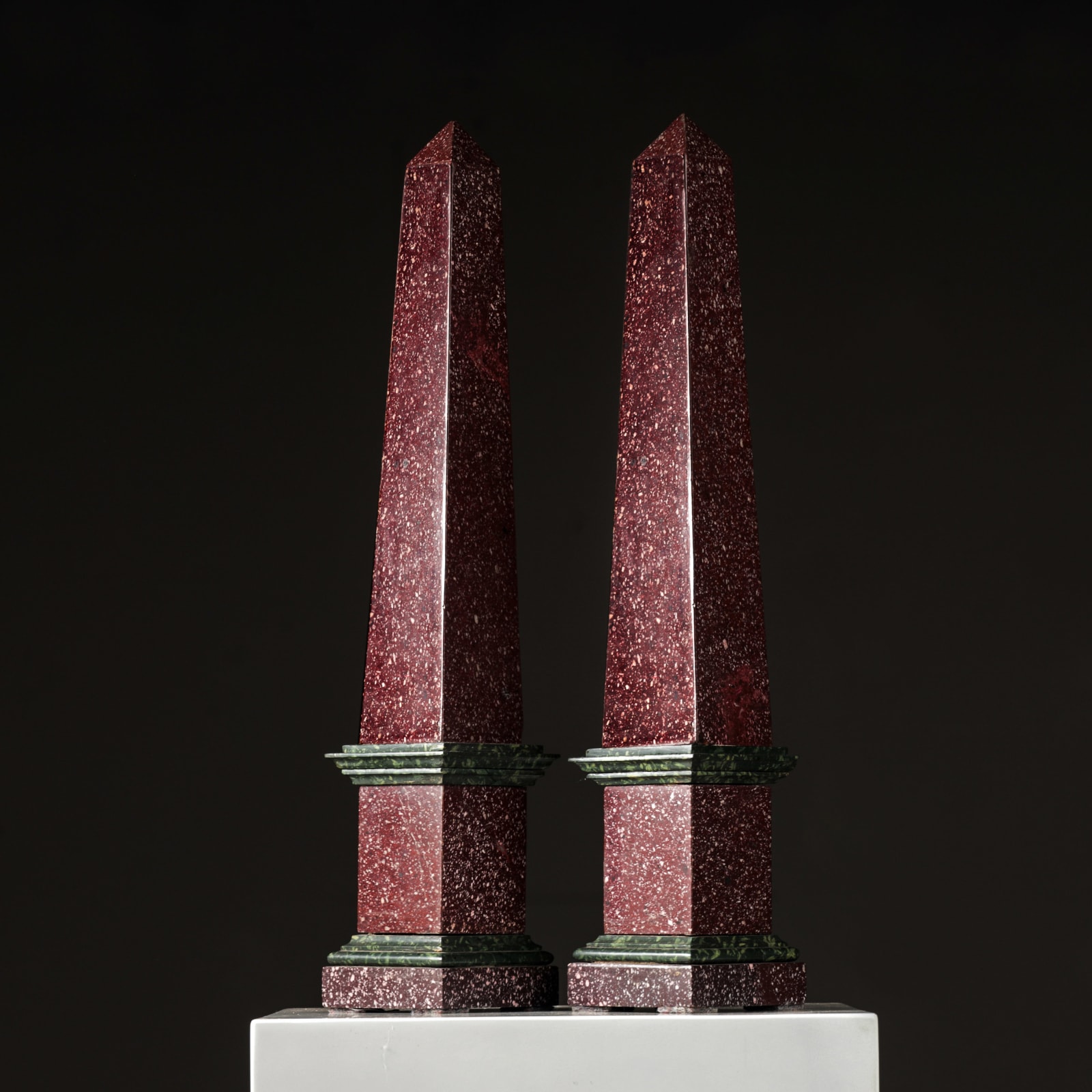 A Pair of Imperial Porphyry Obelisks