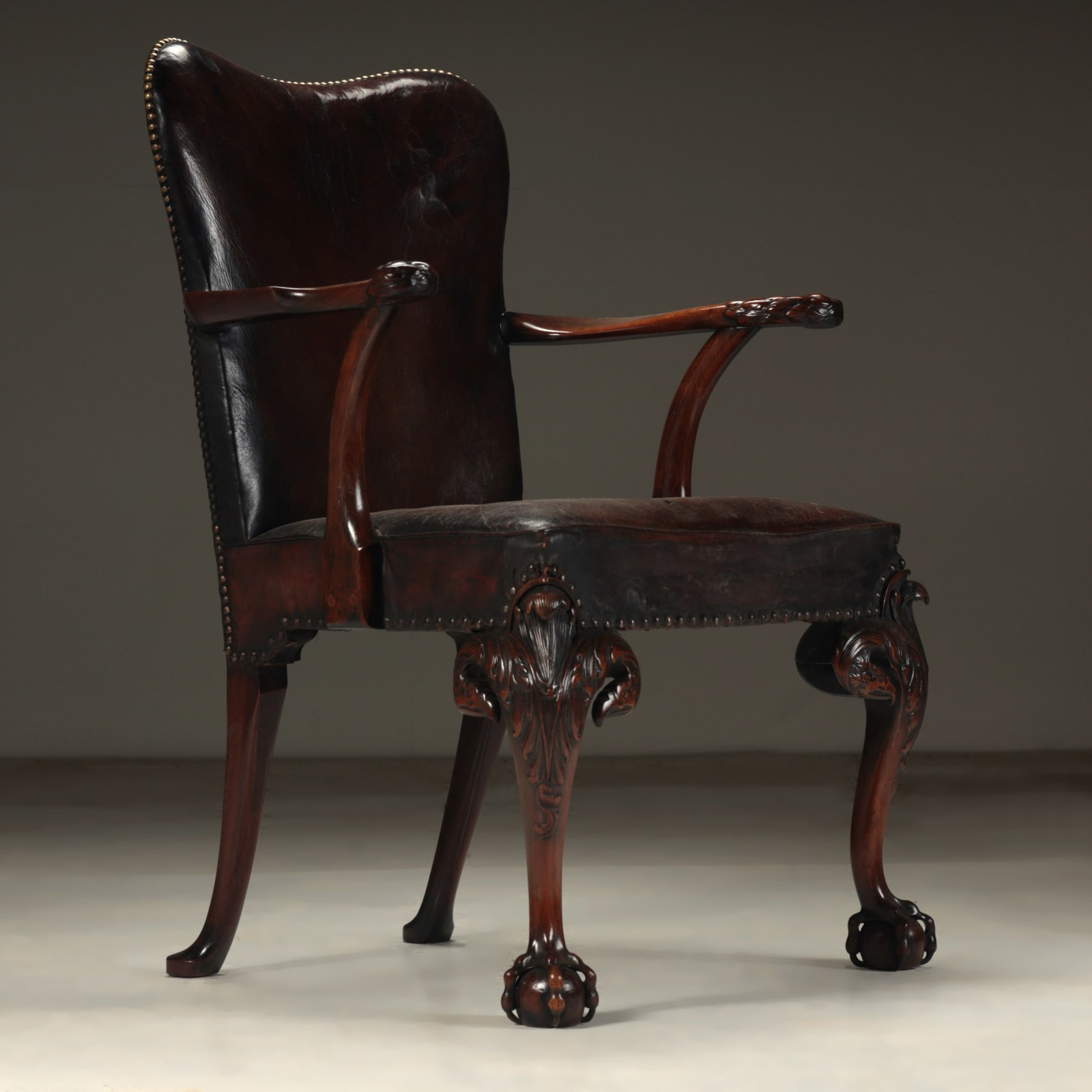 Leather Armchair , c.1880 (SOLD)