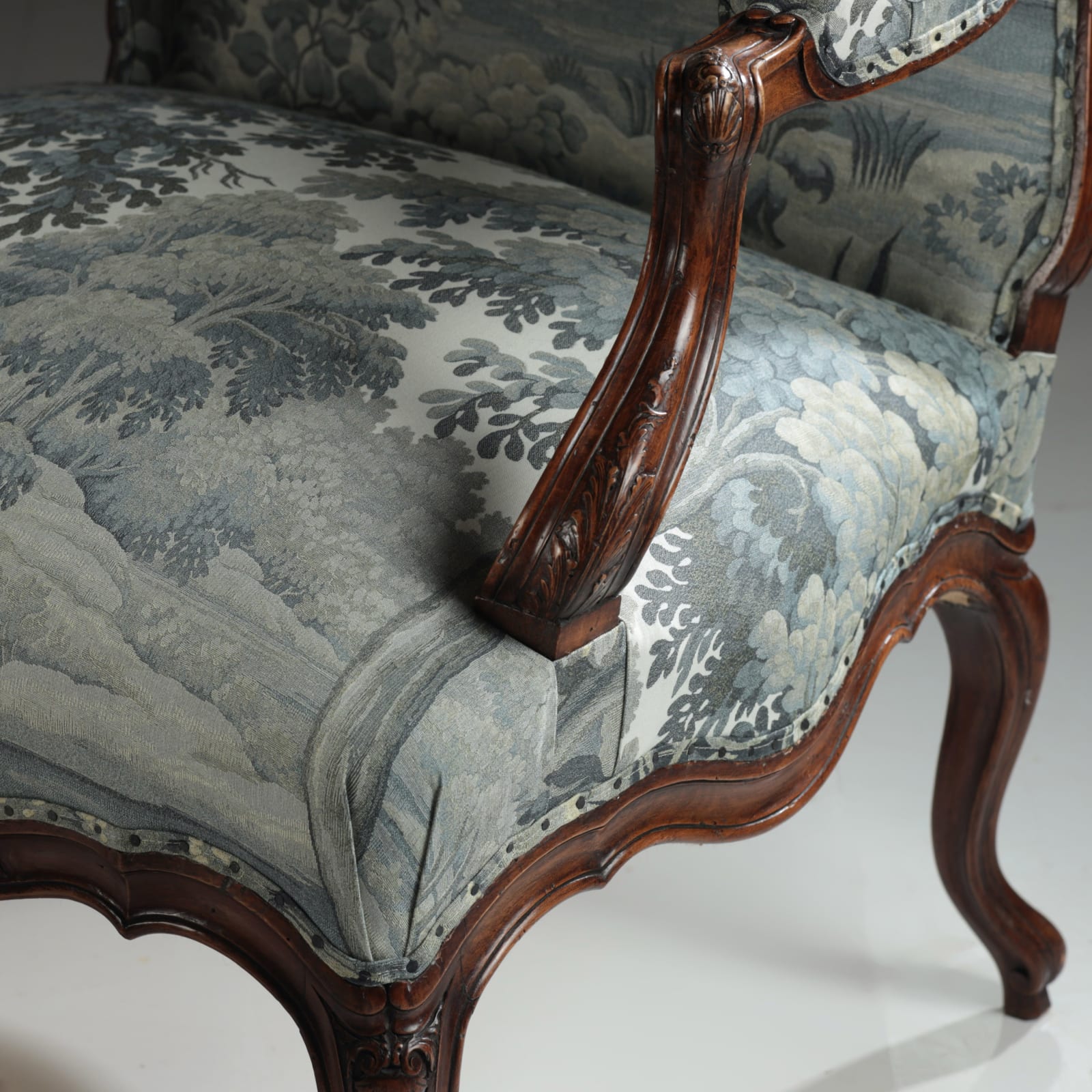 Bergère Armchair & Stool, c.1880