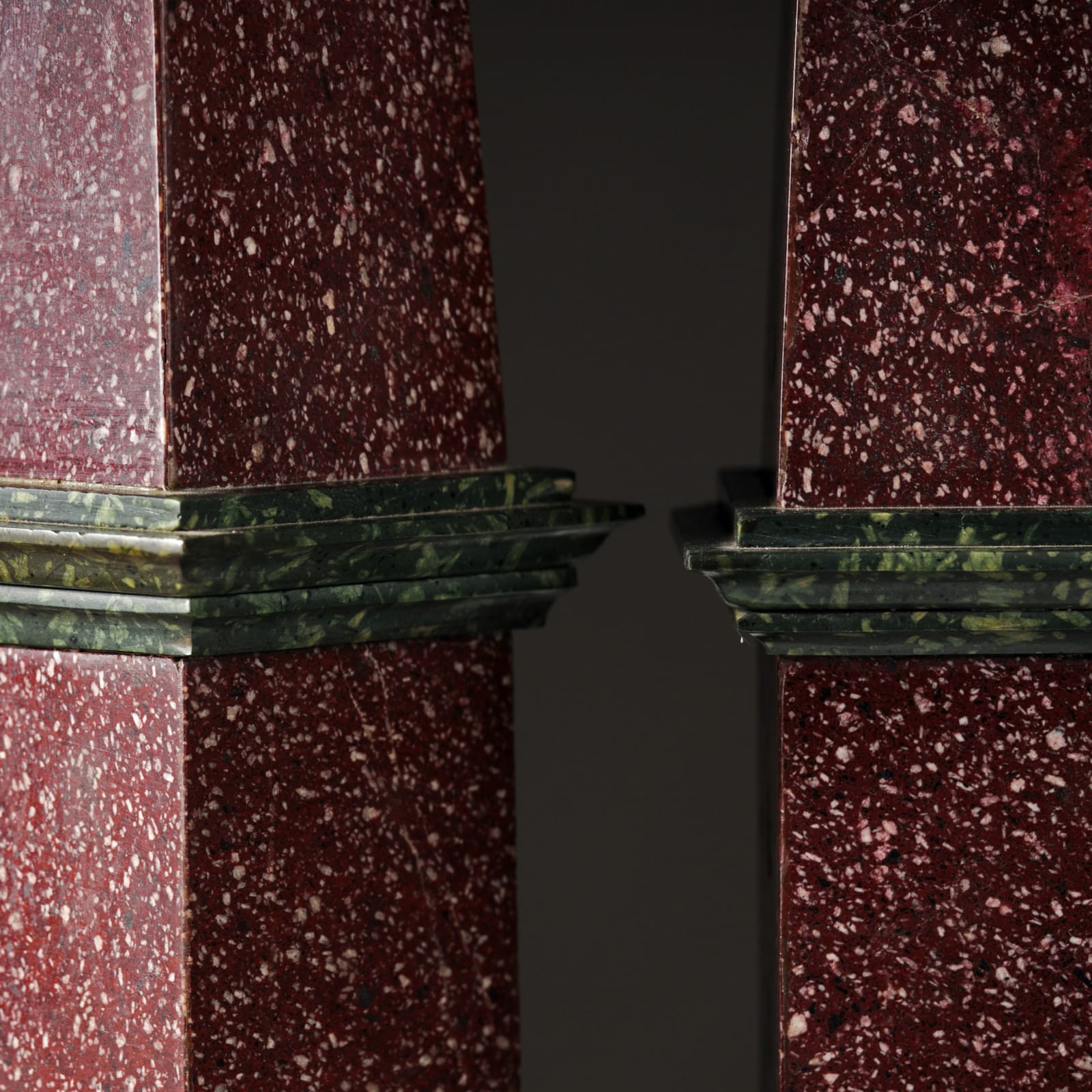 A Pair of Imperial Porphyry Obelisks