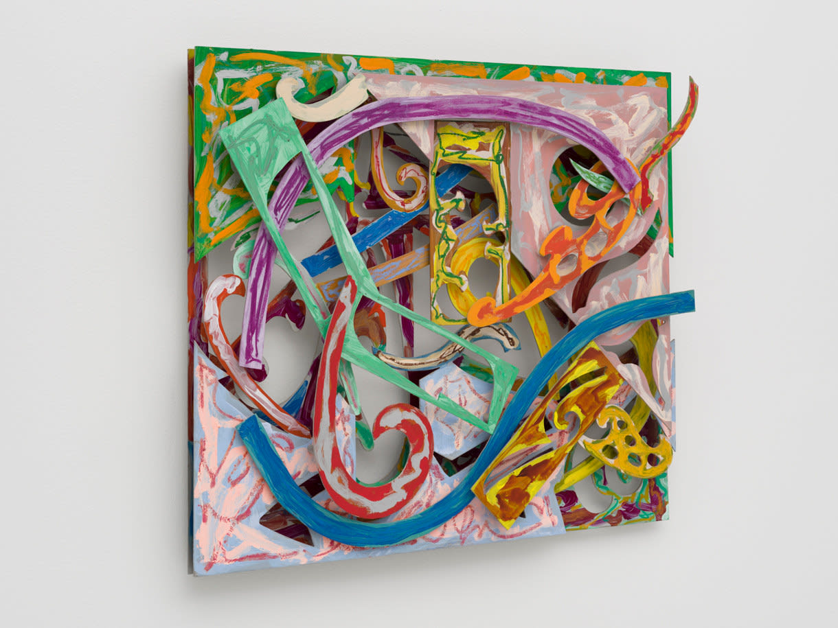 abstract assemblage painting