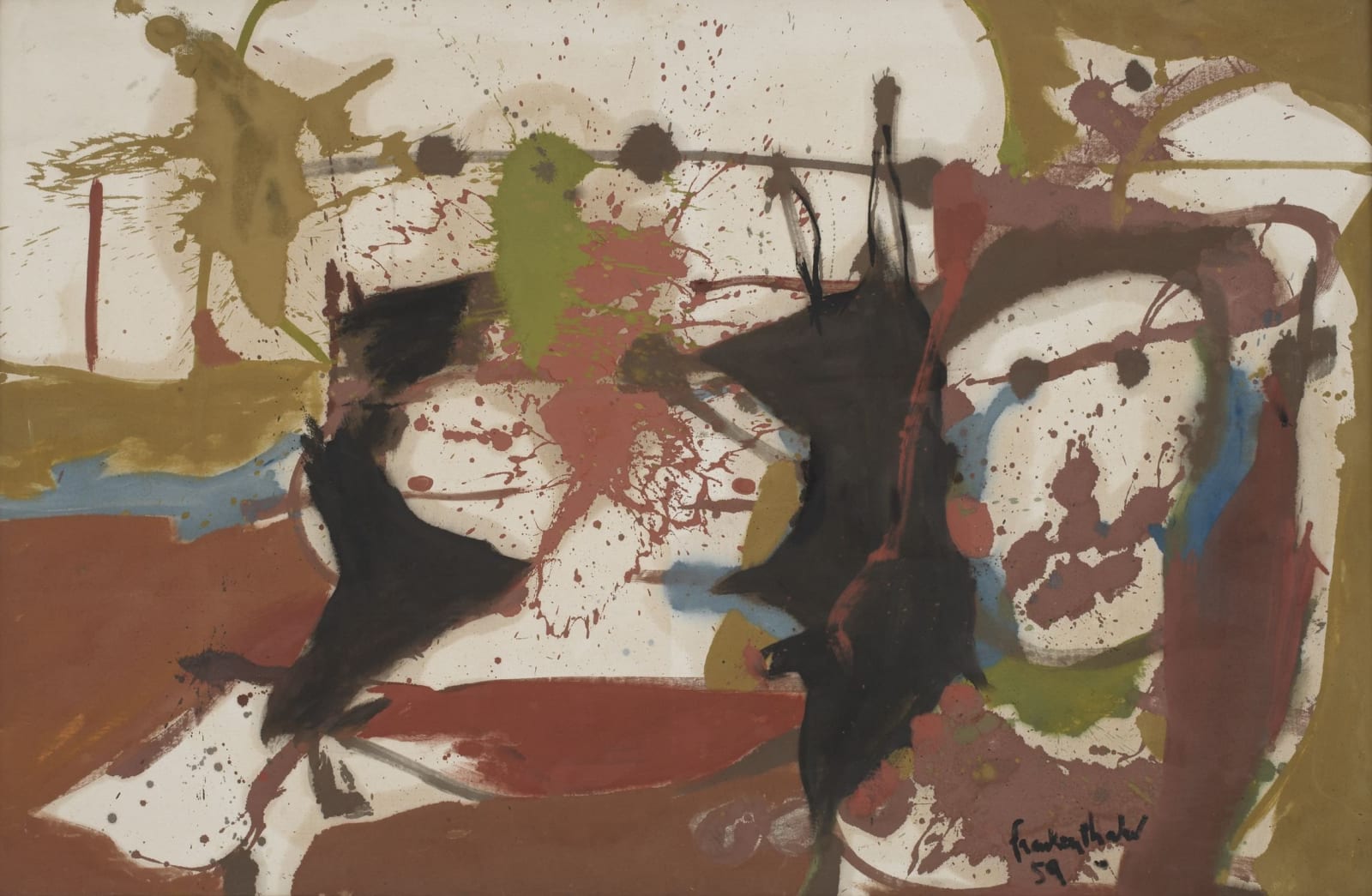 Lyrical abstract work on canvas