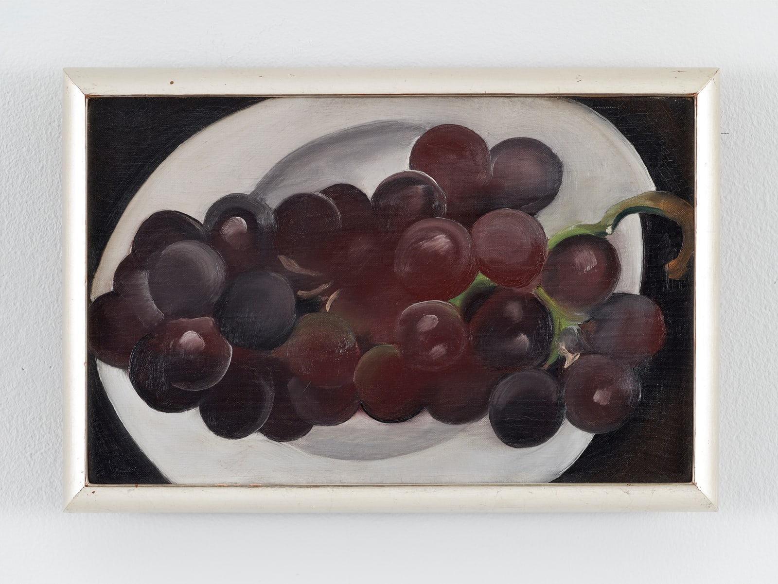 a painting of red grapes