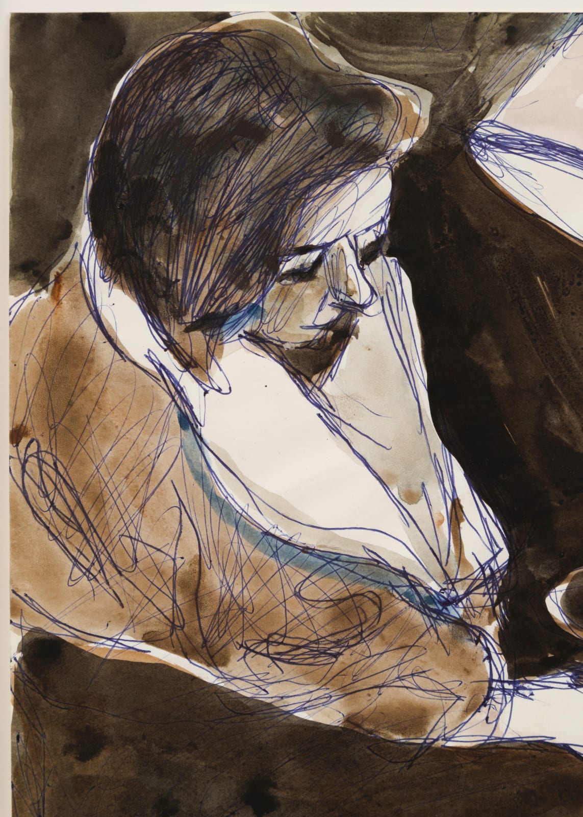 detail a drawing of a woman