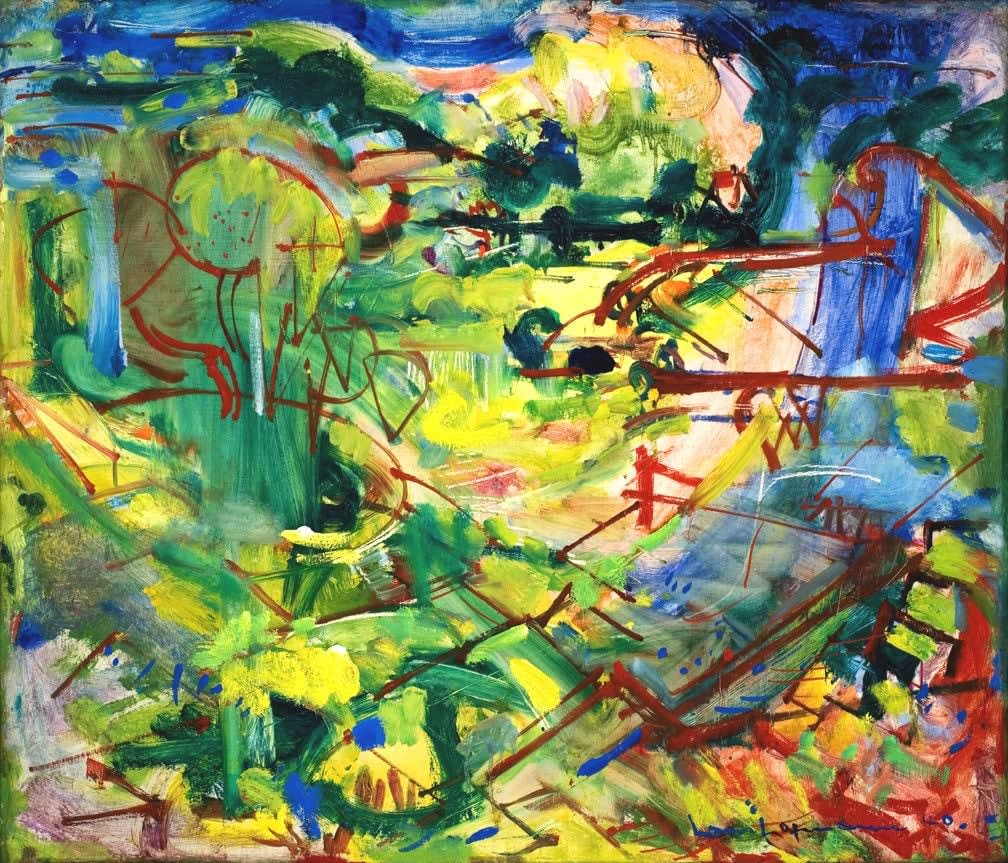 Lyrical abstract work on wood