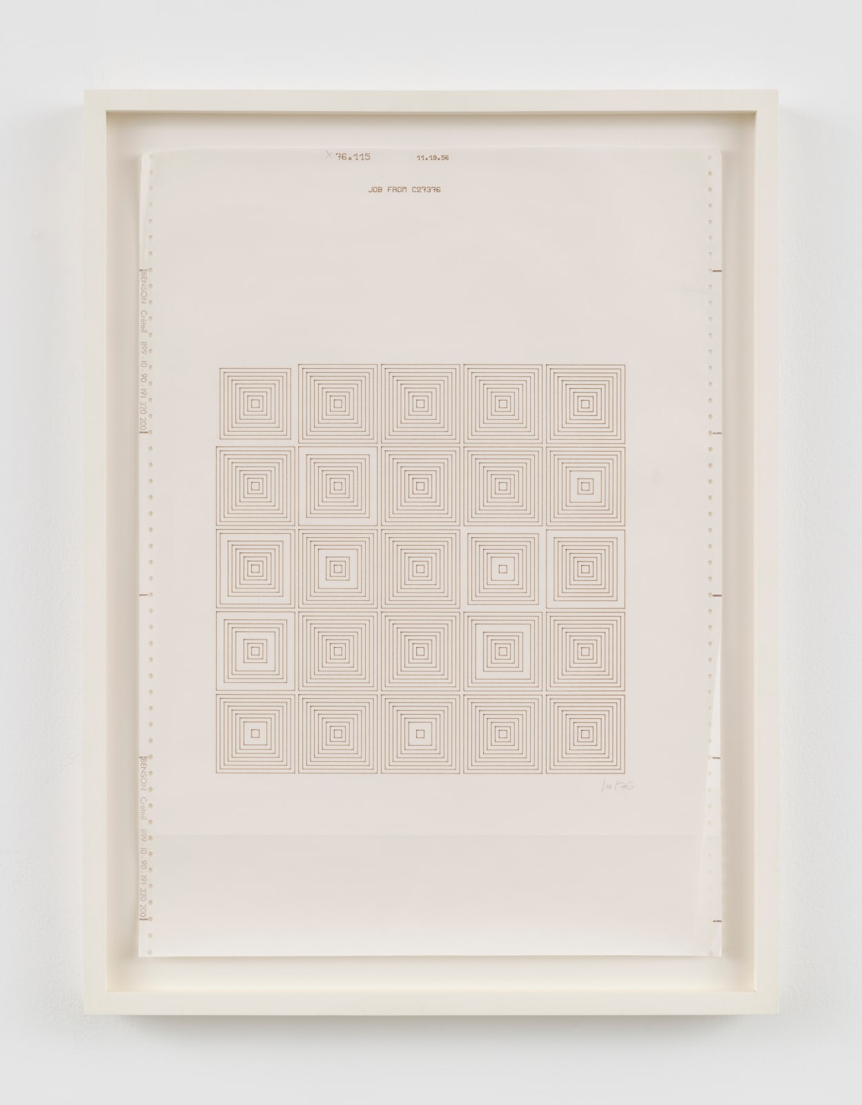 geometric abstract work on paper