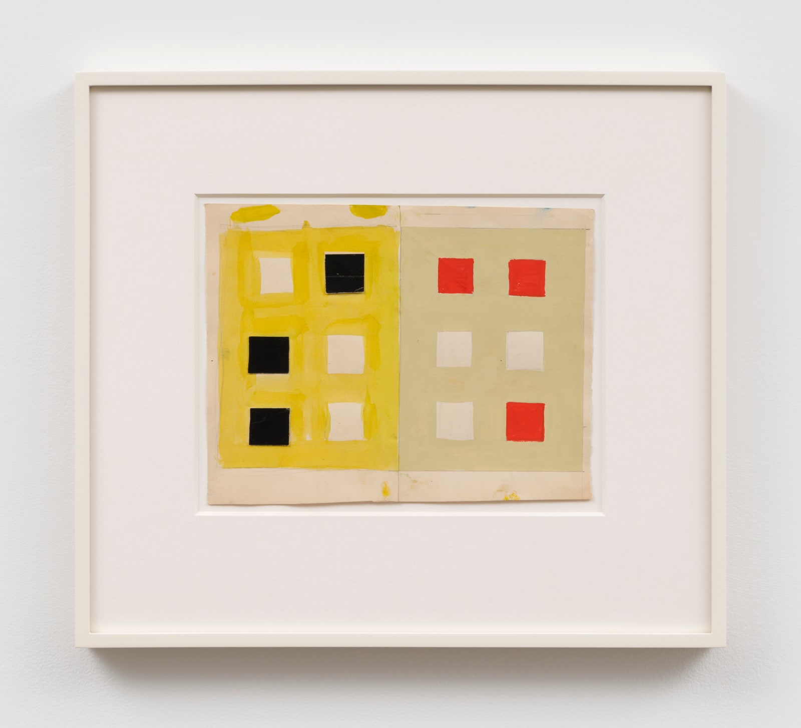 geometric abstract work on paper