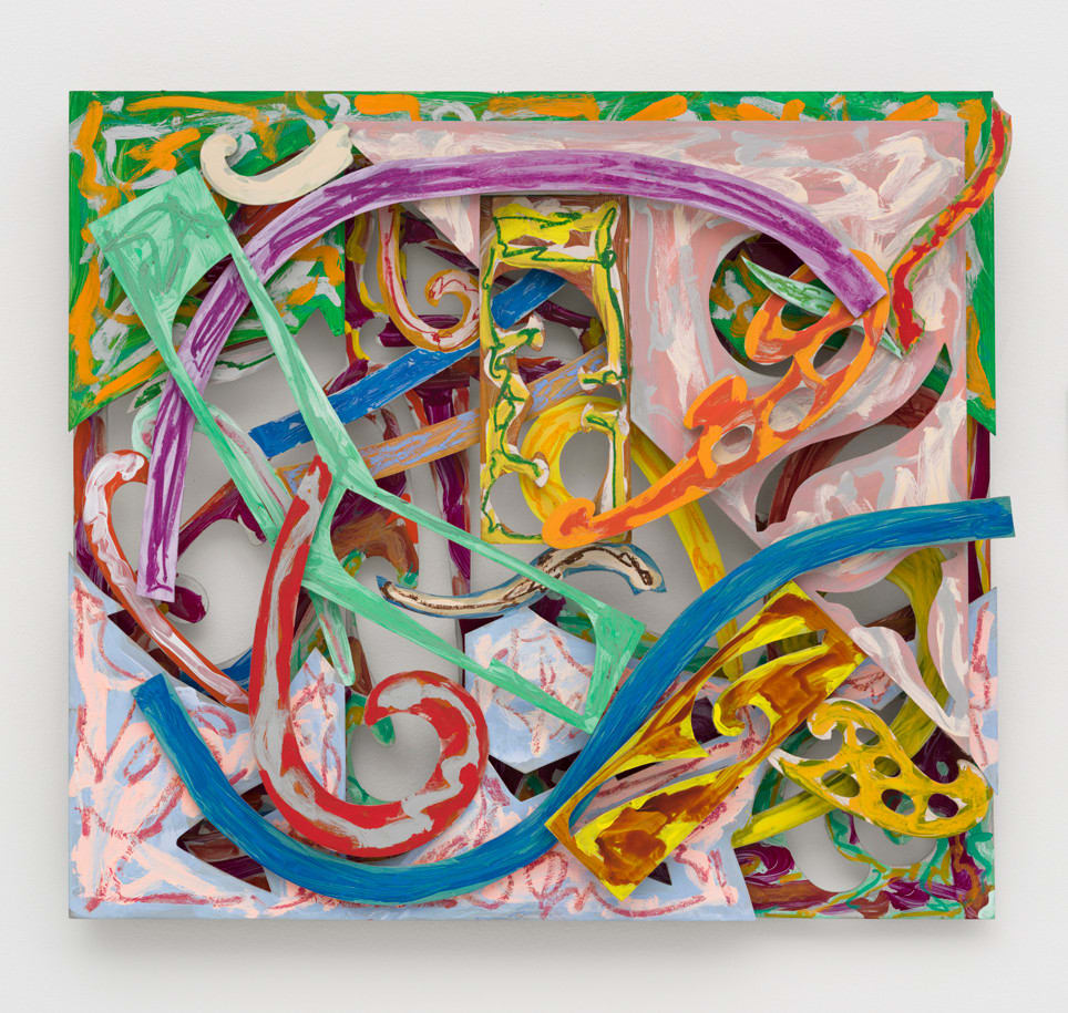 abstract assemblage painting